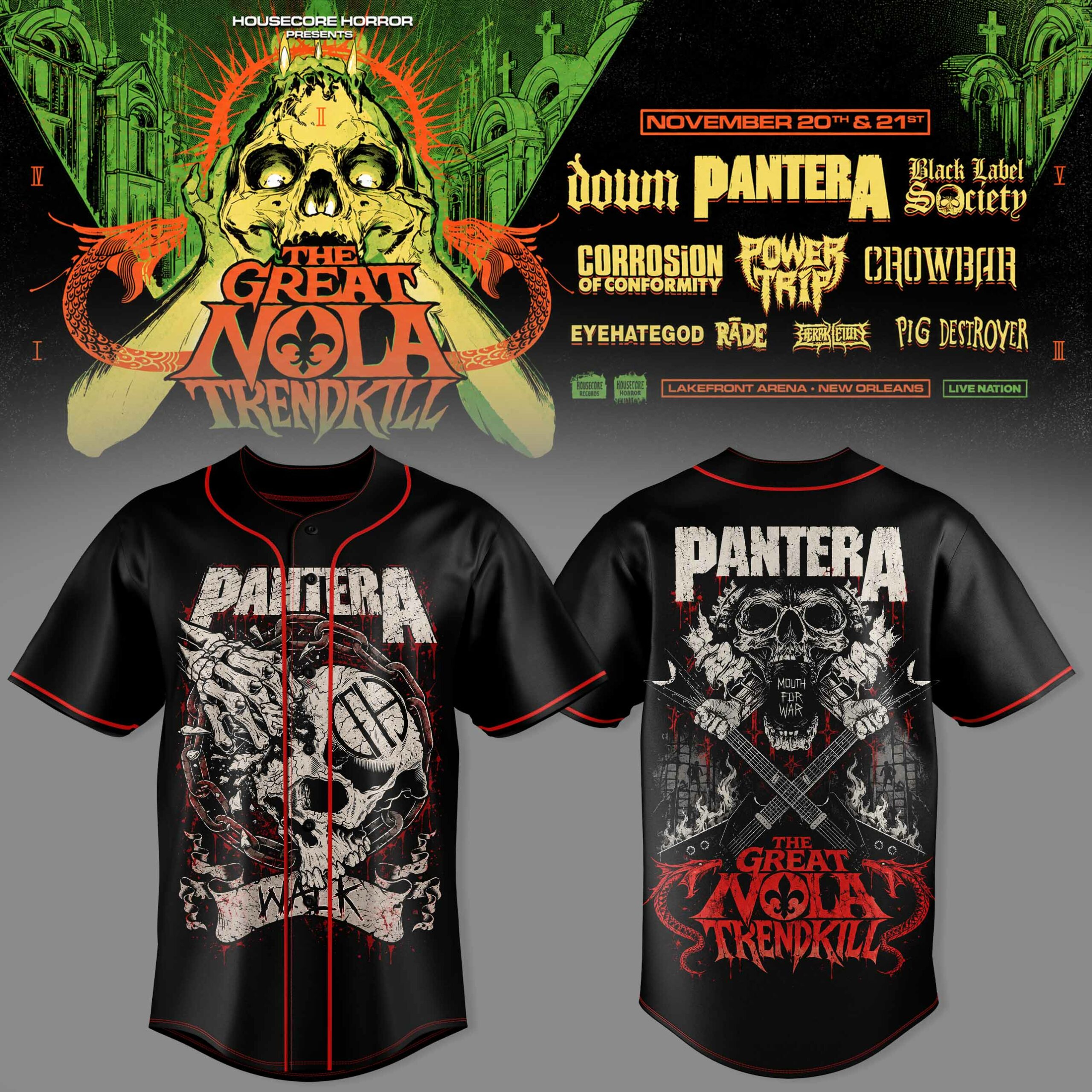 PANTERA THE GREAT NOLA TRENDRKILL JERSEY Game Day Apparel