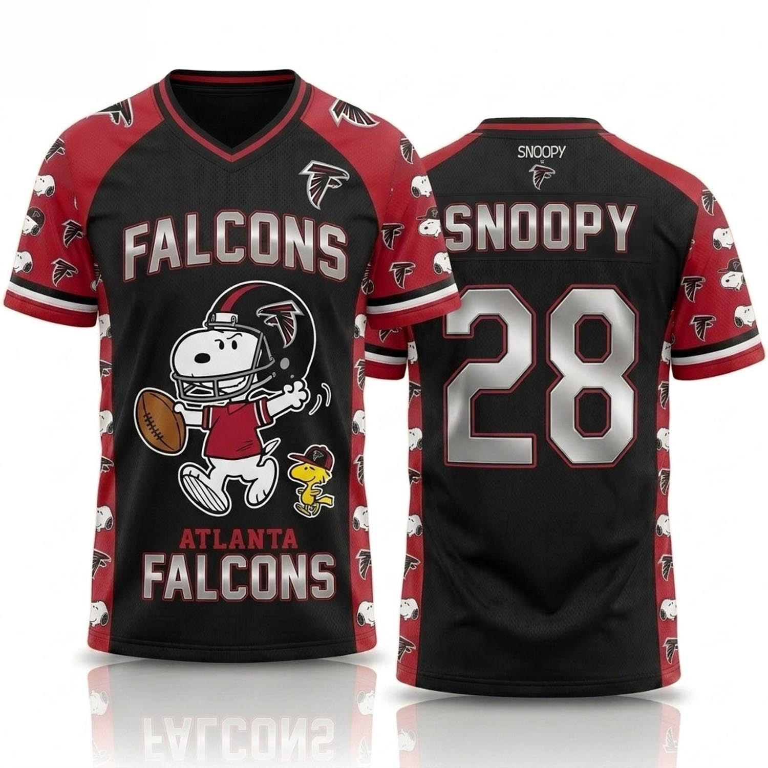 Peanuts x Atlanta Falcons Snoopy Jersey NFL Collection Graphic Football Fan Apparel