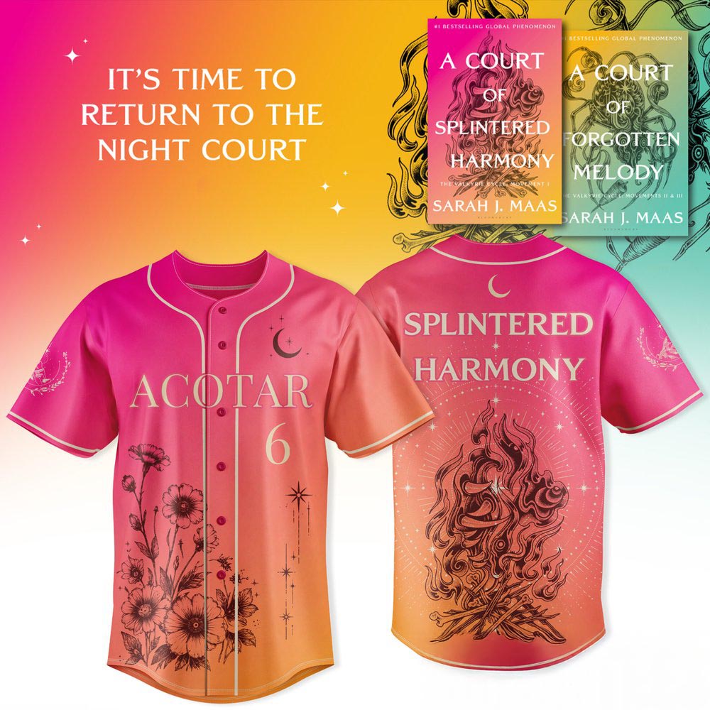 Sarah J Maas Splintered Harmony Baseball Jersey Fantasy Reader Gift Apparel