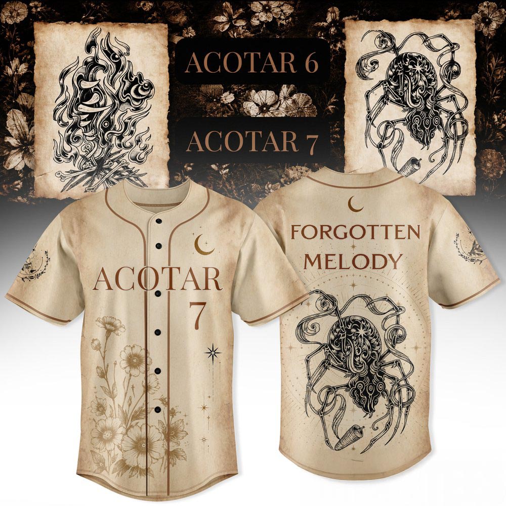 Sarah J Maas Splintered Harmony Baseball Jersey Literary Fantasy Fan Shirt