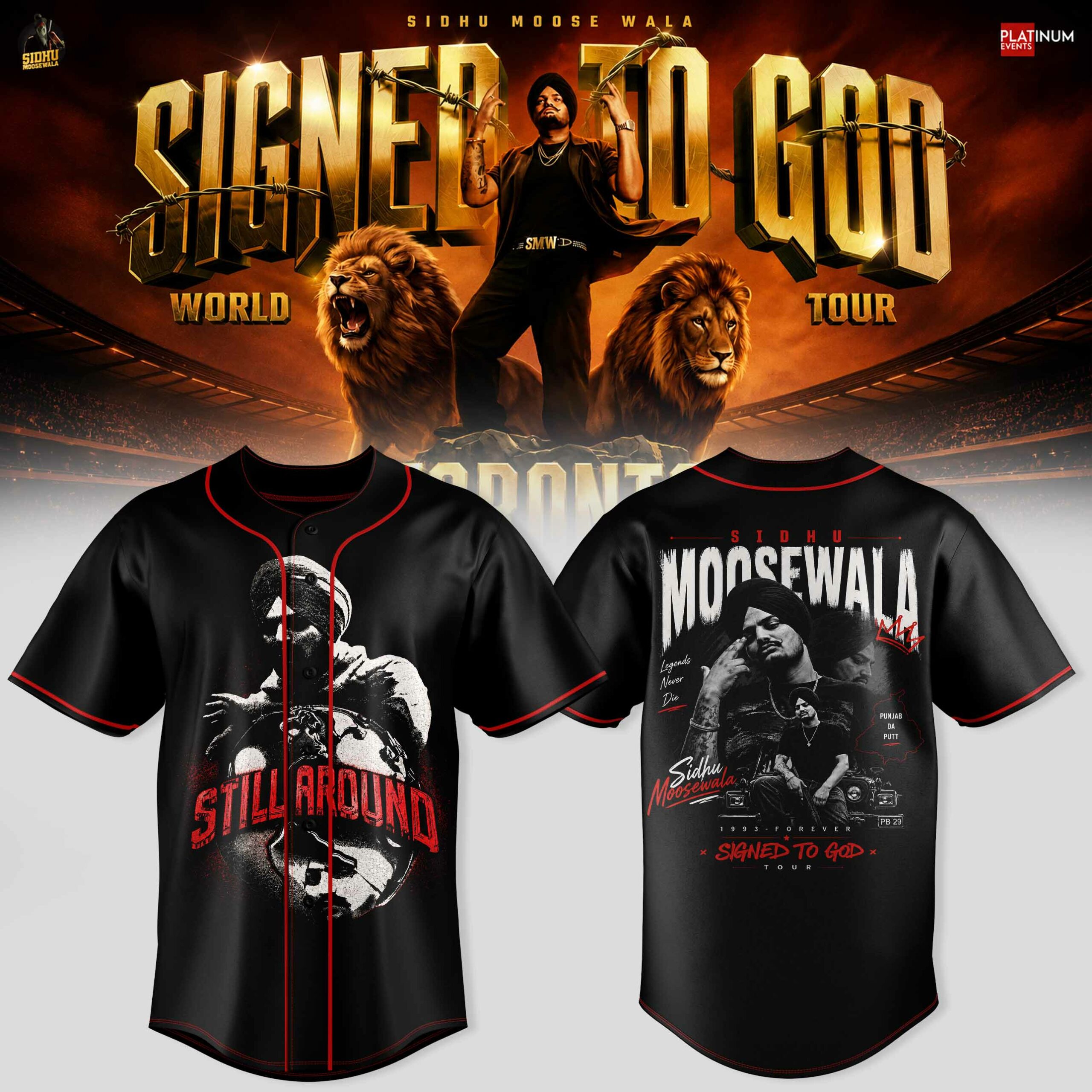 Sidhu Moose Wala Signed To God Tour Jersey Punjabi Music Lover Fan Gift