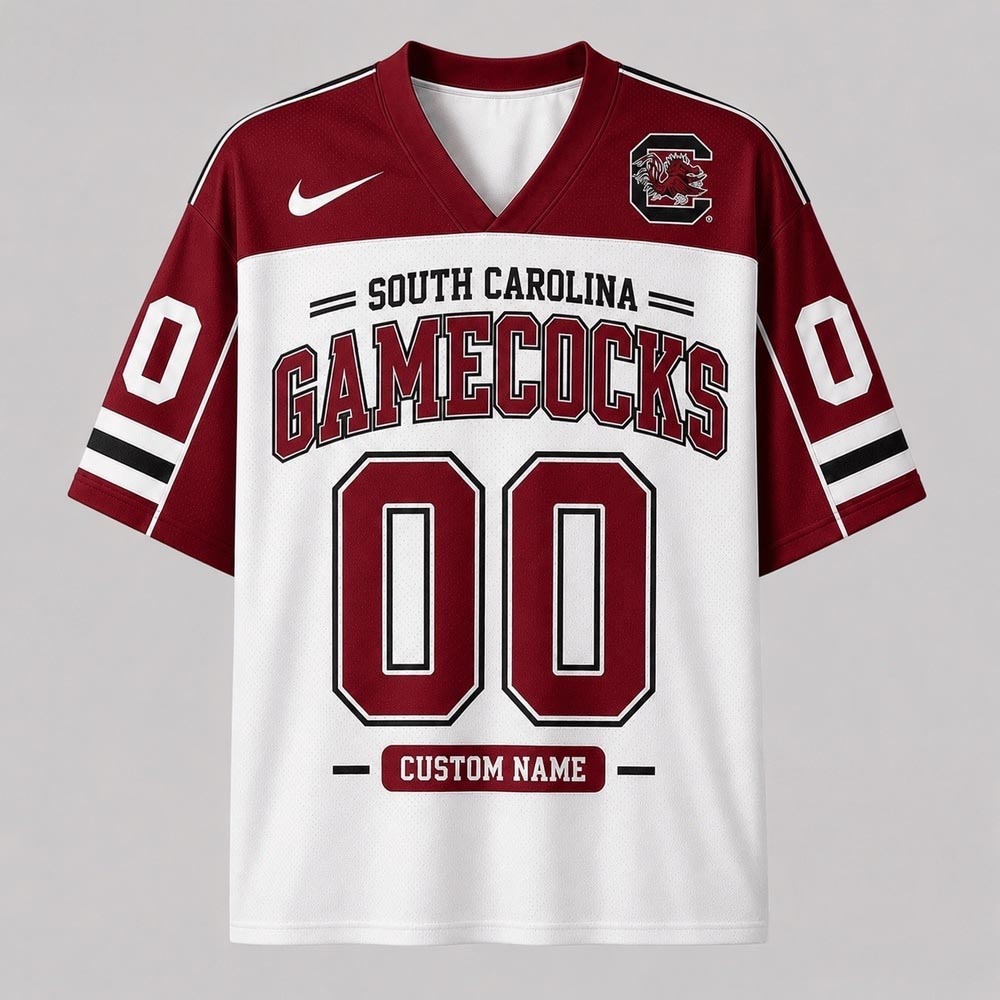 South Carolina Gamecocks NCAA College Team Pride Personalized Football Jersey Custom Name Number College Fan Apparel