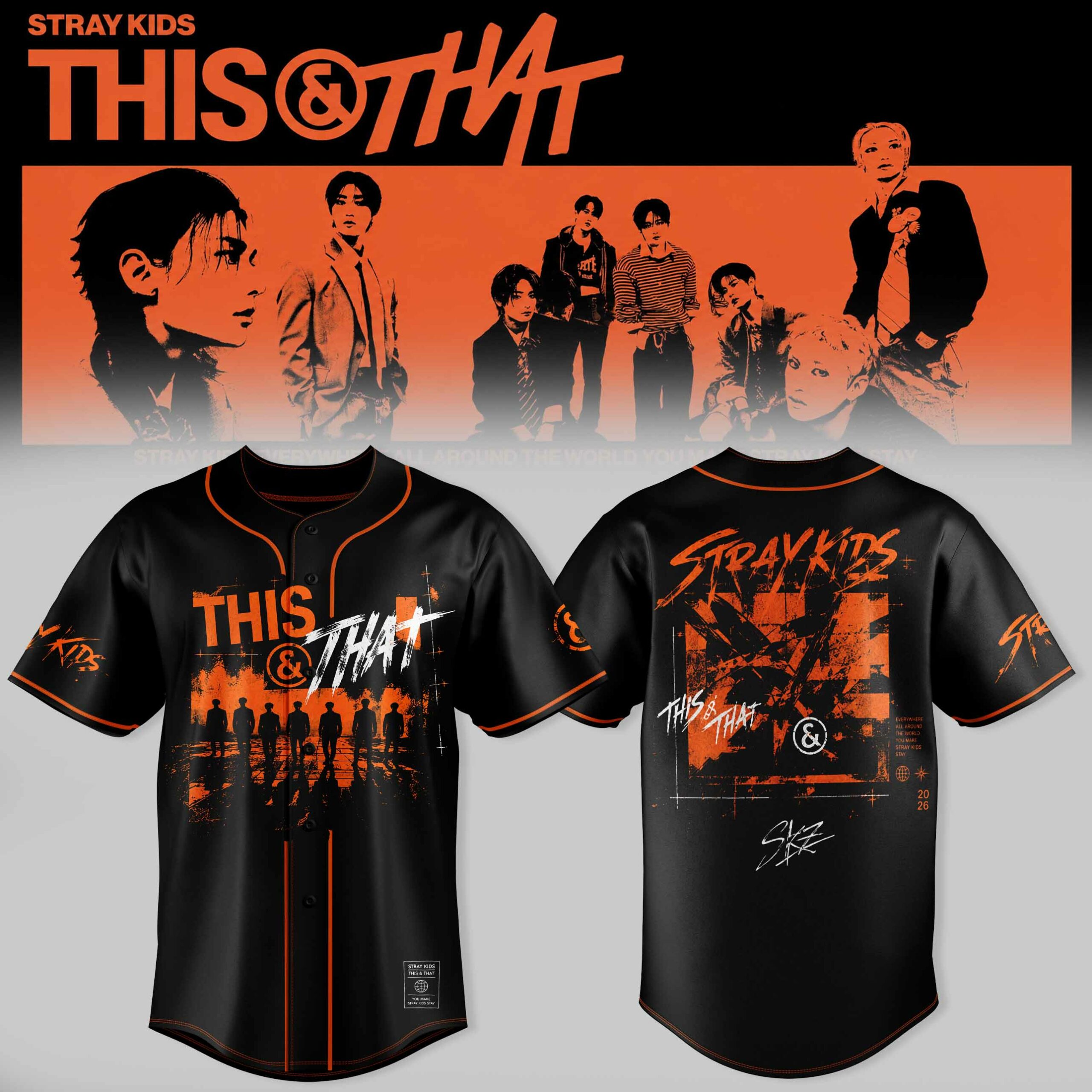Stray Kids This That Signature Jersey KPop Music Lover Concert Fan Sports Style Gift