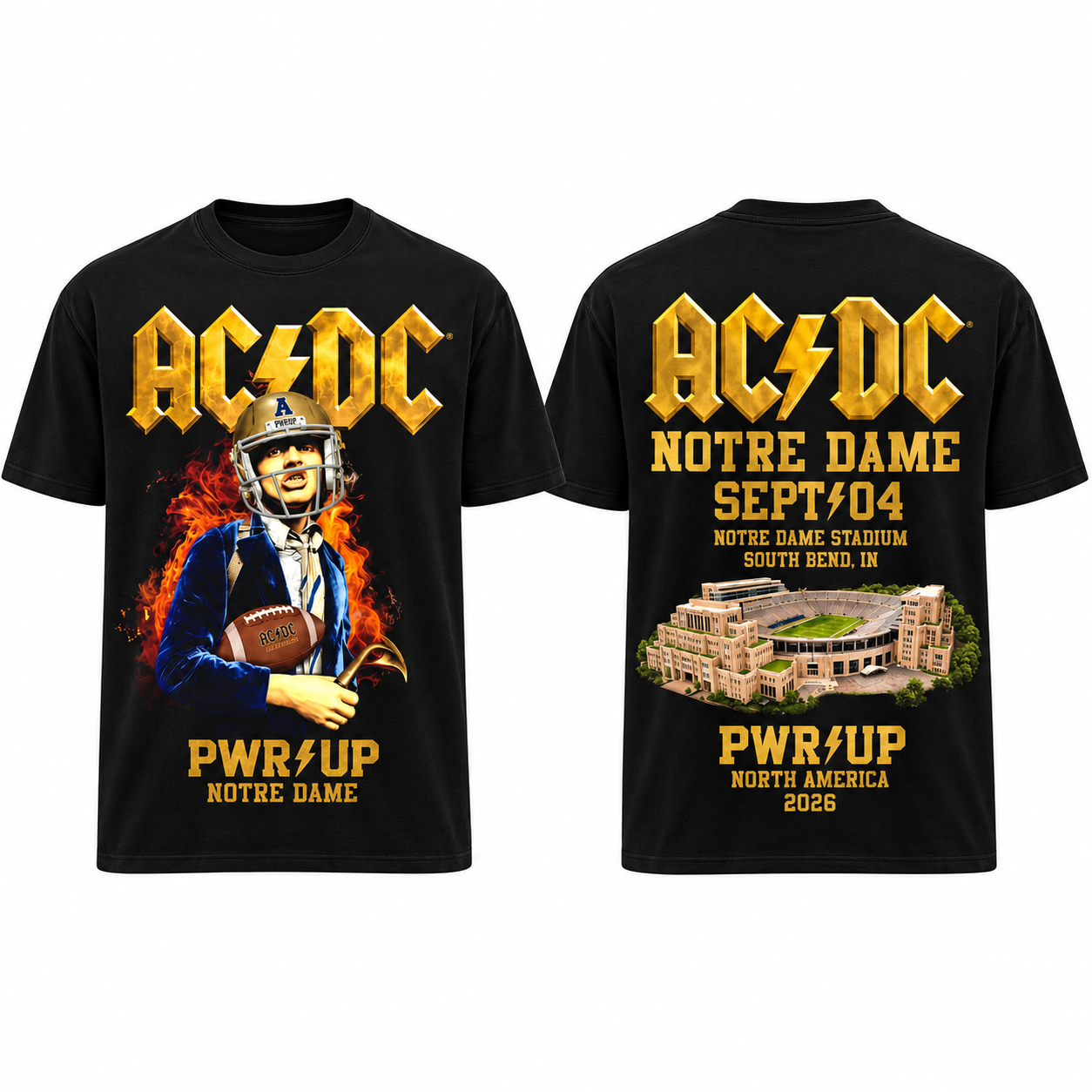 AC DC PWR 4UP North America 2026 Notre Dame Sep 4 T-Shirt Limited Edition Merch 3 - merchtourboutique AC DC PWR 4UP North America 2026 Notre Dame Sep 4 T-Shirt Limited Edition Merch