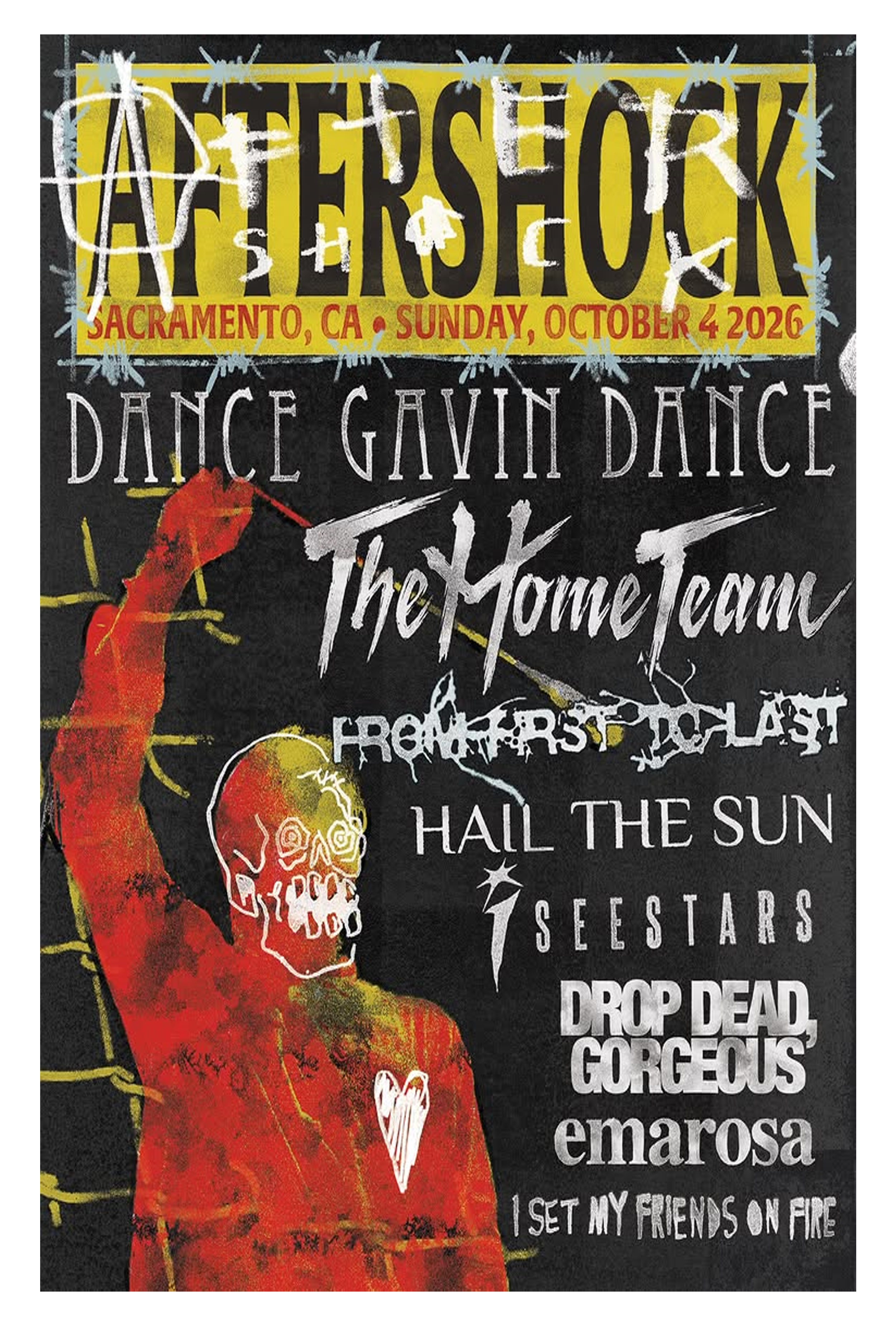 Aftershock 2026 Concert Poster Sacramento, Dance Gavin Dance The Home Team Lineup, October 4 Festival Artwork Merch 1 - merchtourboutique aftershock 2026 concert poster sacramento dance gavin dance the home team lineup october 4 festival artwork merch 8y2jA - merchtourboutique