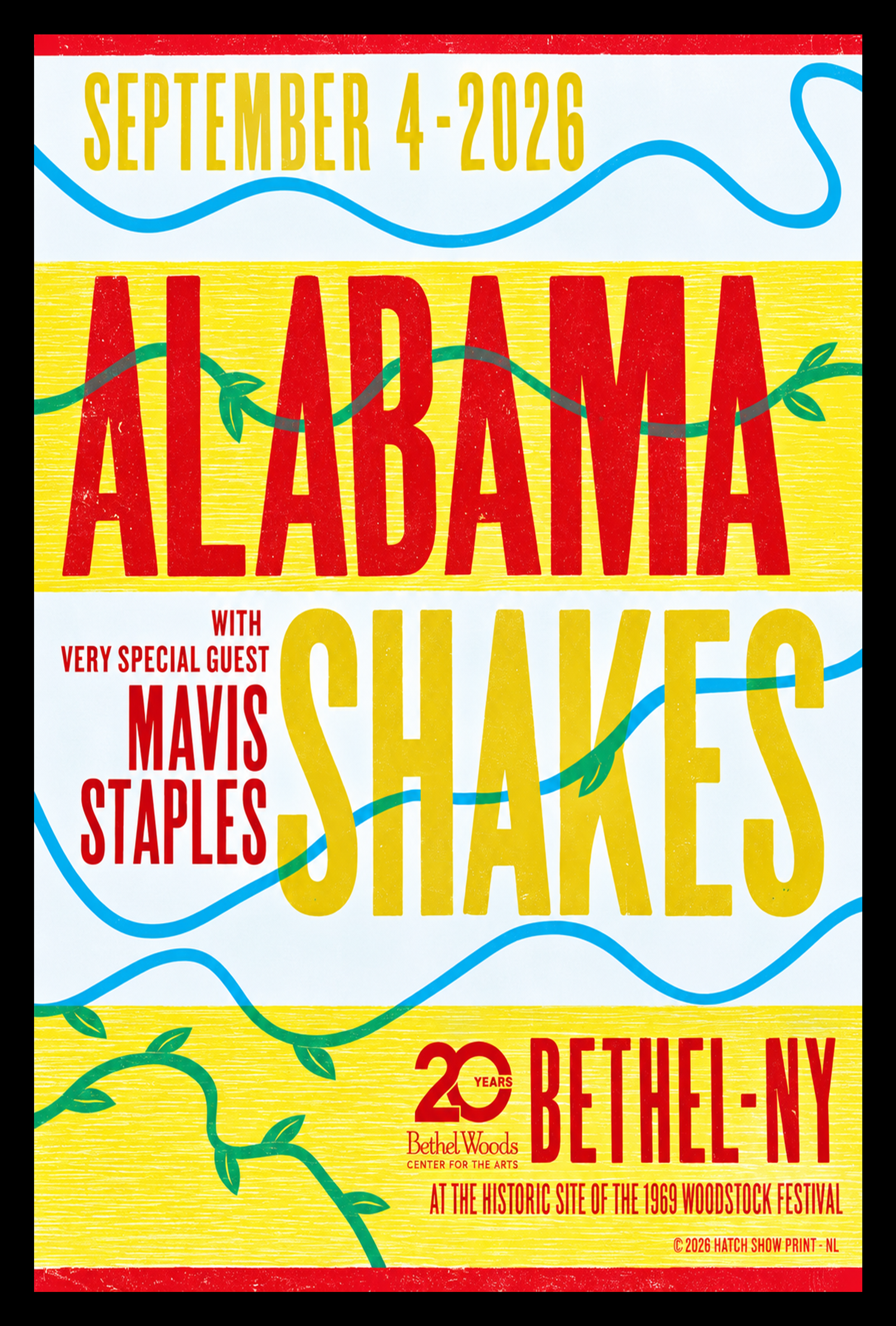 alabama shakes sep 4 2026 bethel woods center for the arts ny concert poster limited merch sFOiH - merchtourboutique