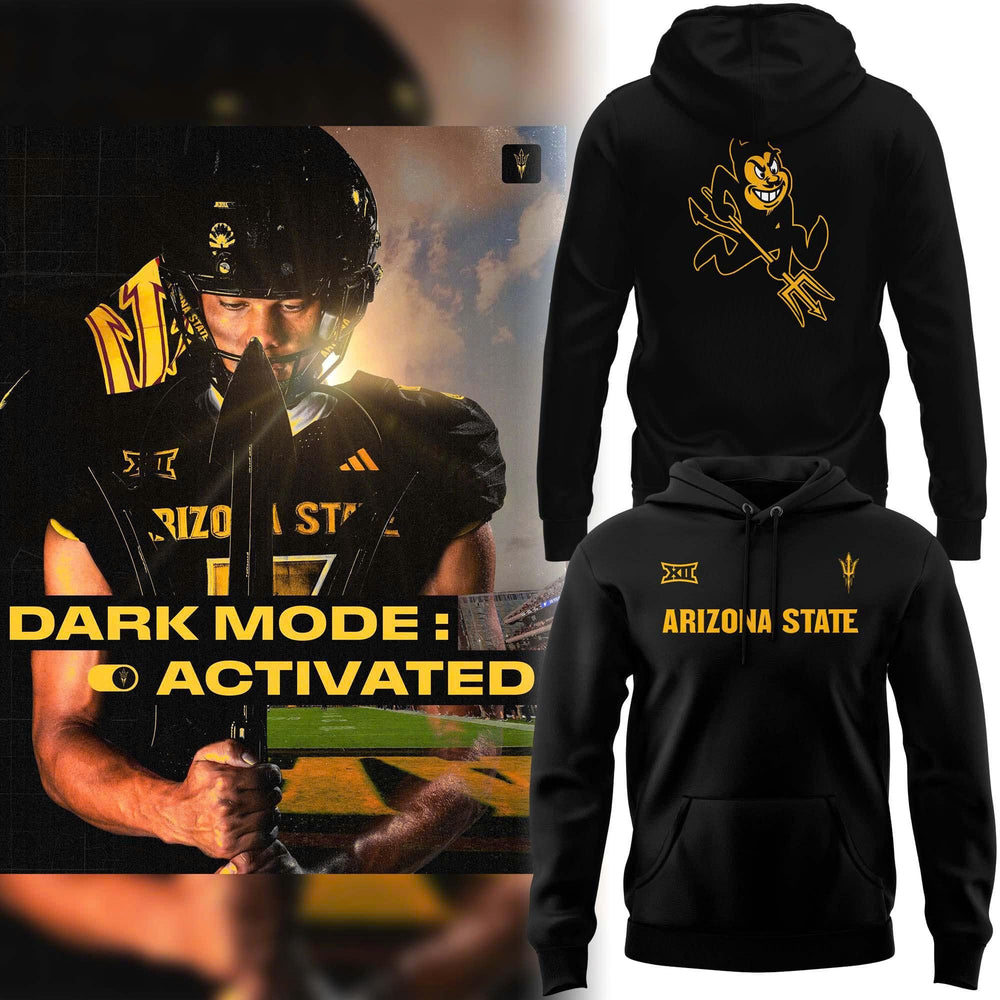Arizona State Sun Devils Dark Mode Hoodie Arizona State Sun Devils Merch Game Day Outfit