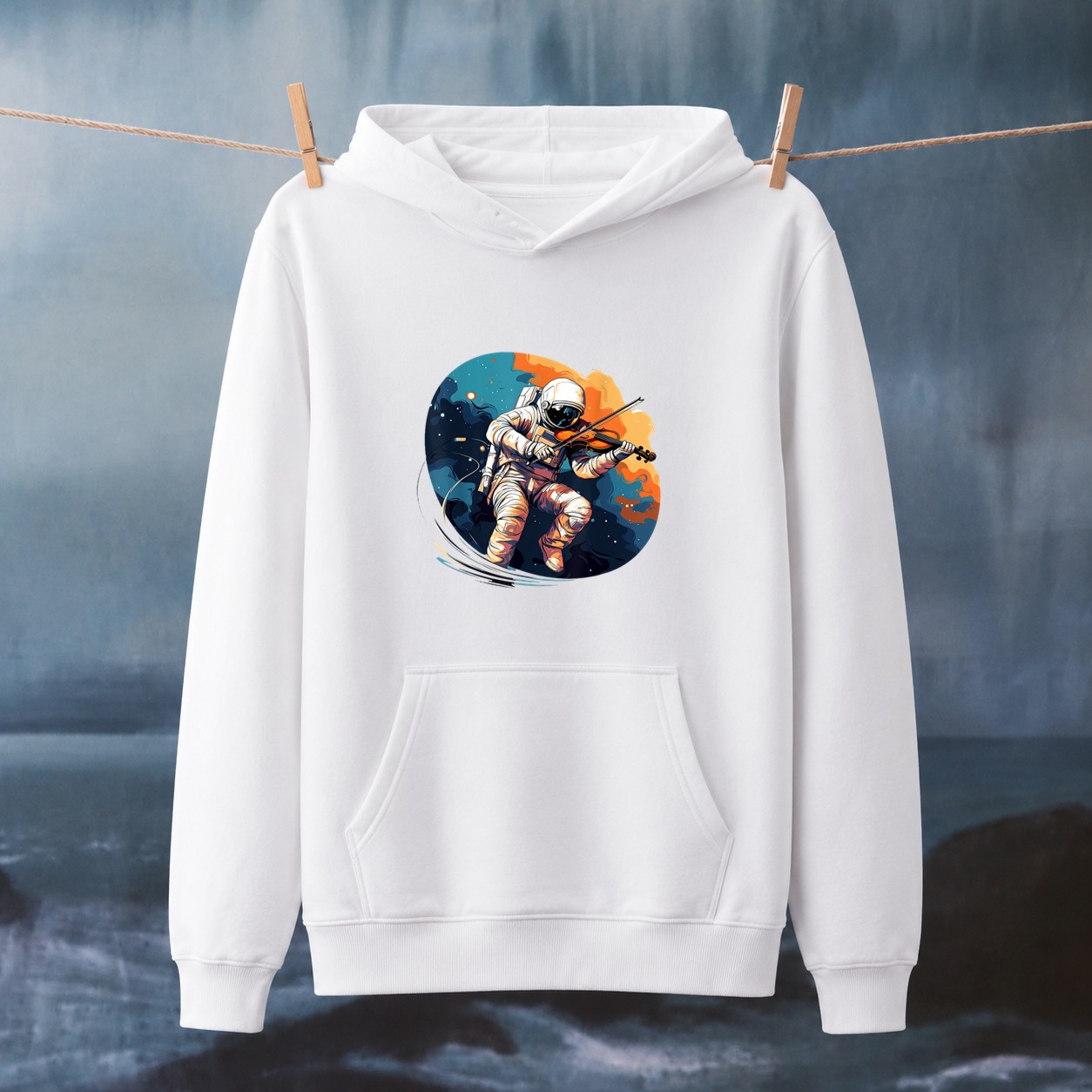 Astronaut Playing The Violin Hoodie