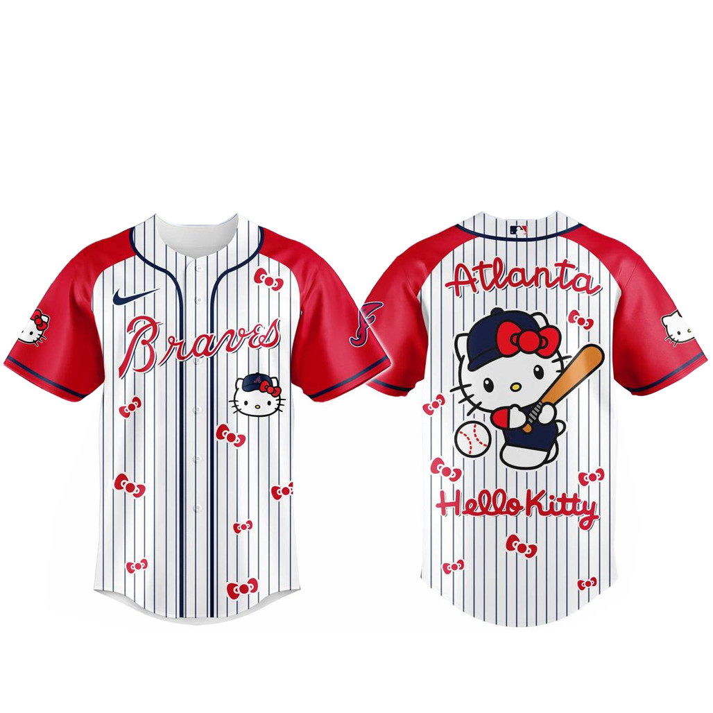 Atlanta Braves x Hello Kitty 2026 And Sanrio World Baseball Jersey