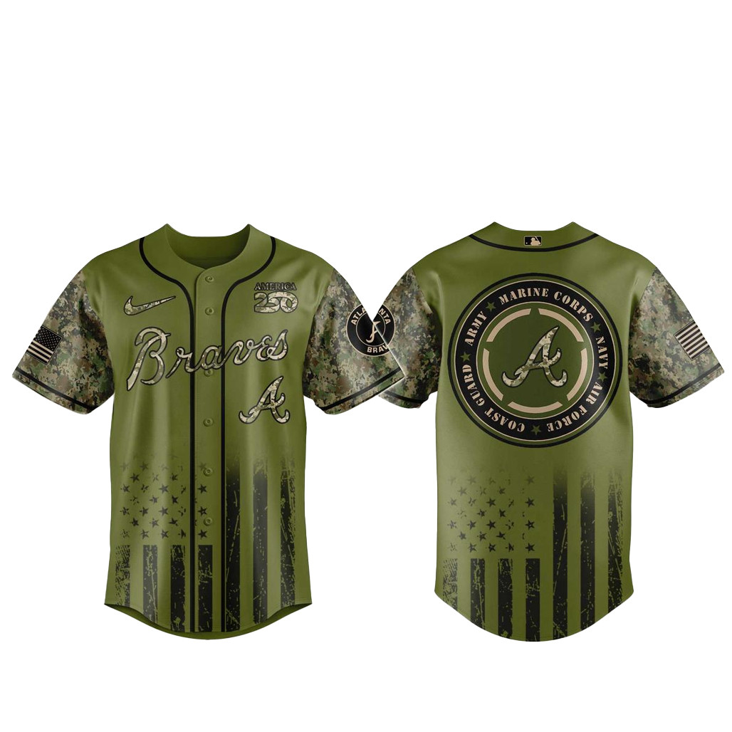 Atlanta Braves x Military Appreciation Night 2026 Baseball Jersey 1 - Unicasport Atlanta Braves x Military Appreciation Night 2026 Baseball Jersey