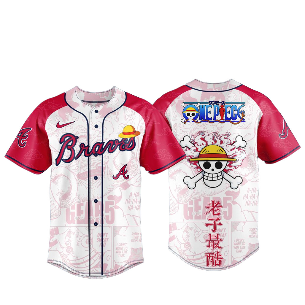 Atlanta Braves x One Piece Night 2026 Baseball Jersey 1 - Unicasport Atlanta Braves x One Piece Night 2026 Baseball Jersey