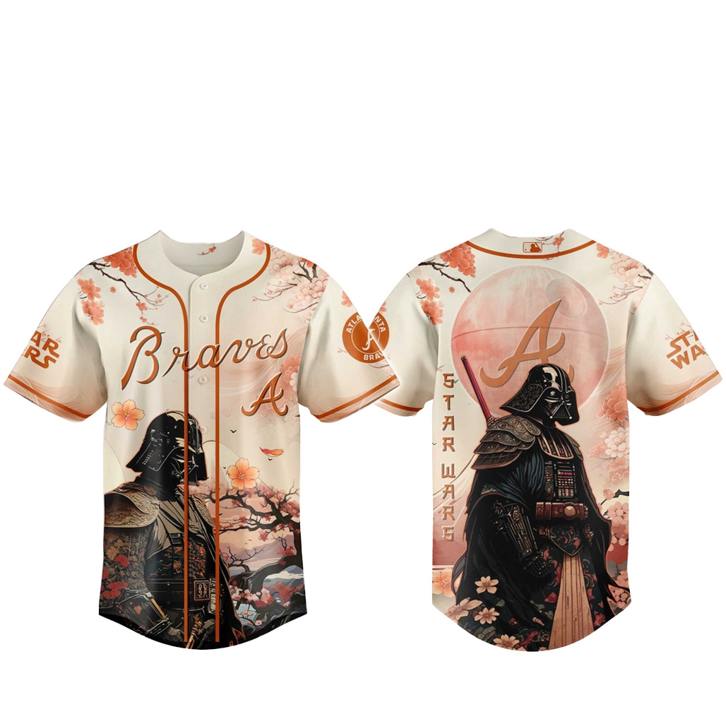 Atlanta Braves x Star Wars Cherry Blossom 2026 Baseball Jersey 1 - Unicasport Atlanta Braves x Star Wars Cherry Blossom 2026 Baseball Jersey
