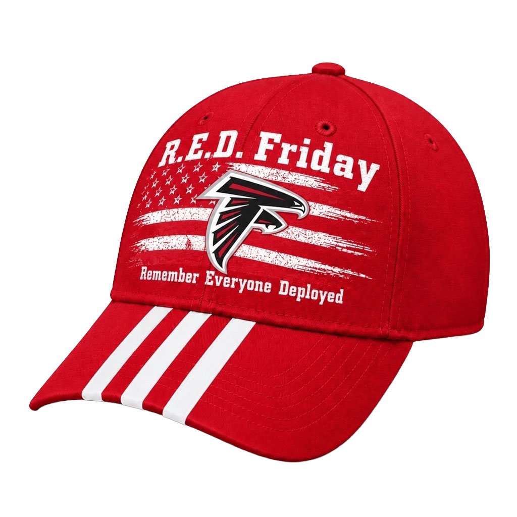 Atlanta Falcons RED Friday Remember Everyone Deployed Hat Atlanta Falcons Merch Dad Gifts