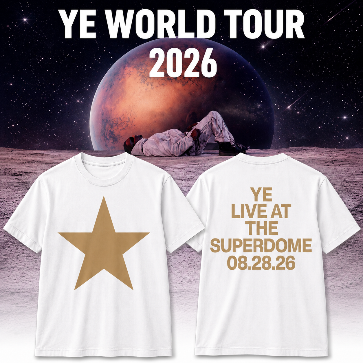 August 28 2026 Kanye West Caesars Superdome New Orleans Shirt