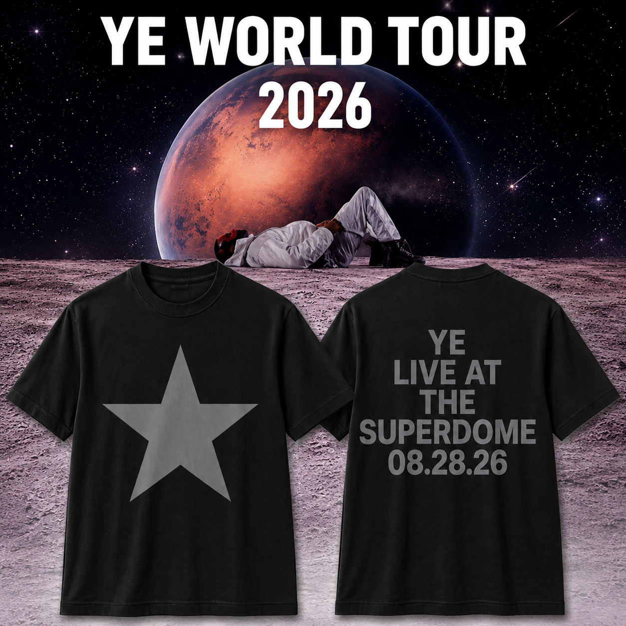 August 28 2026 Kanye West Caesars Superdome New Orleans T-Shirt