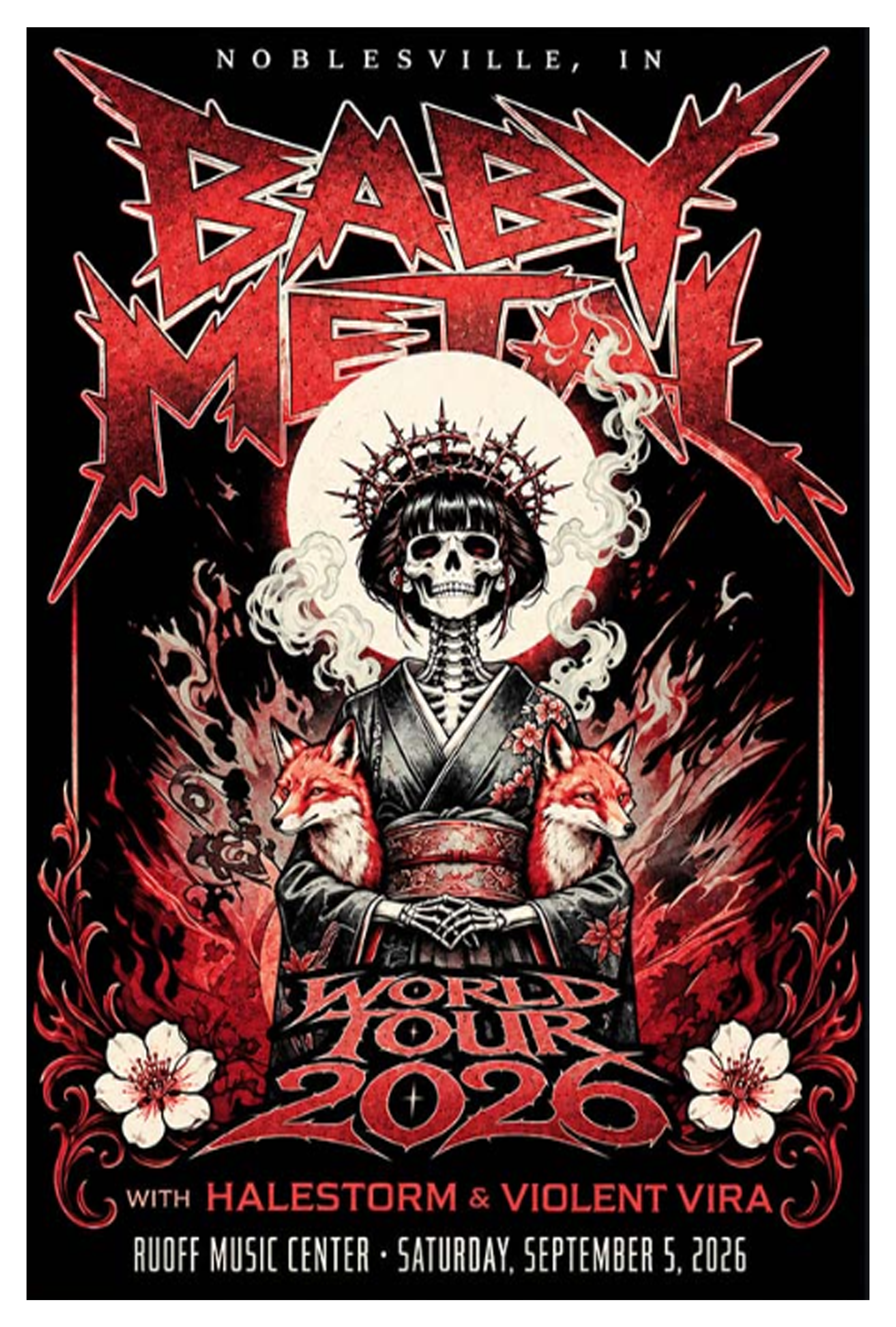 BABYMETAL Noblesville 2026 Concert Poster, Ruoff Music Center Show Poster, September 5 with Halestorm & Violent Vira Merch 1 - merchtourboutique babymetal noblesville 2026 concert poster ruoff music center show poster september 5 with halestorm %26 violent vira merch i6IfN - merchtourboutique
