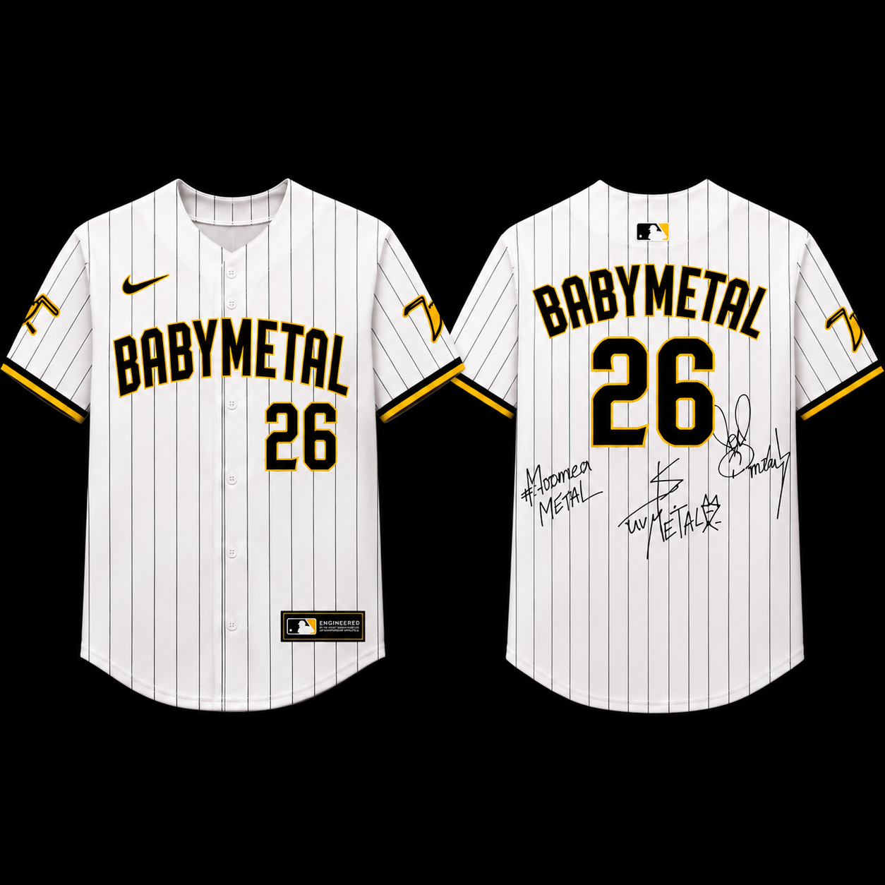 BABYMETAL Tour san Diego Padres 2026 Jersey Merch
