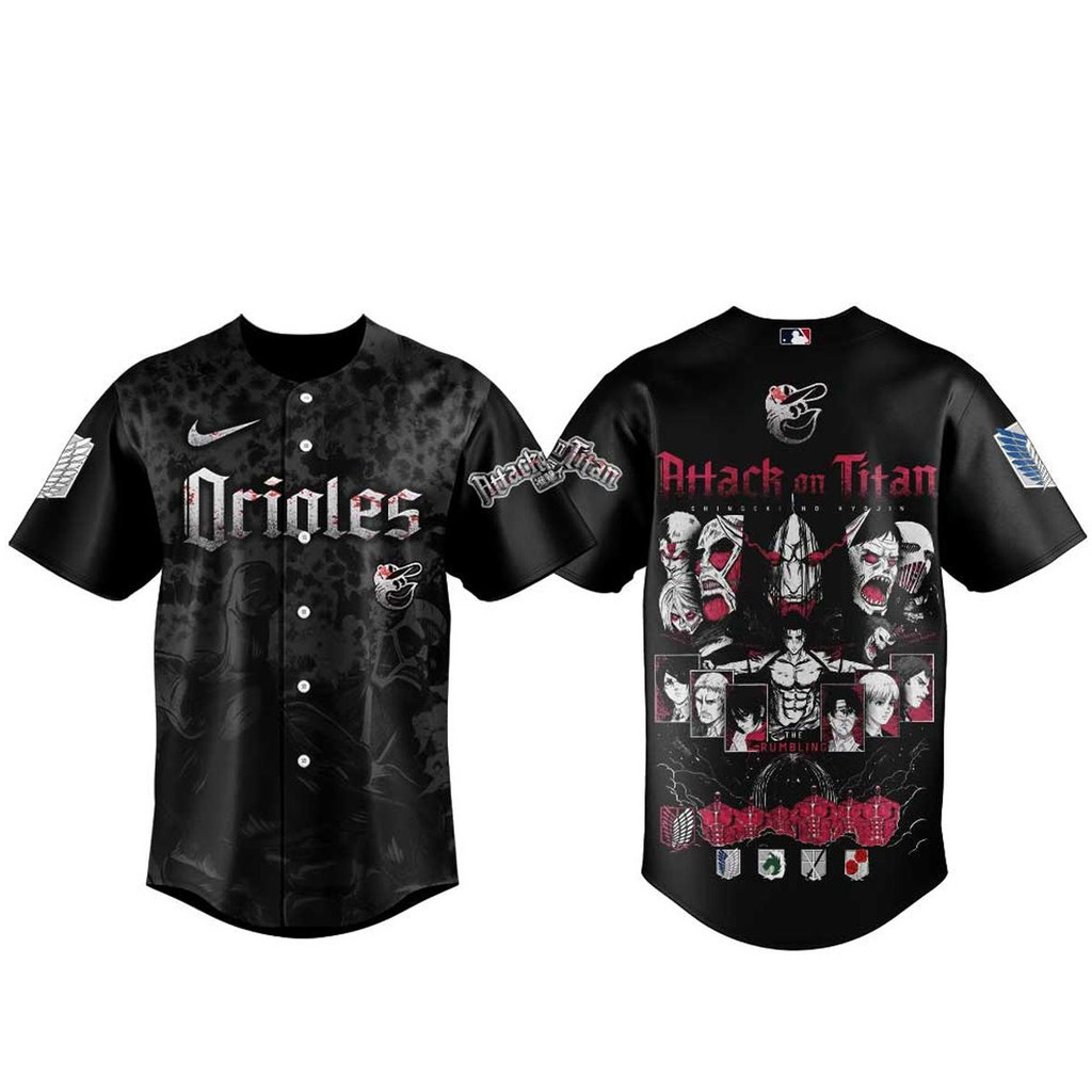 Baltimore Orioles Attack on Titan 2026 Baseball Jersey 1 - Unicasport Baltimore Orioles Attack on Titan 2026 Baseball Jersey