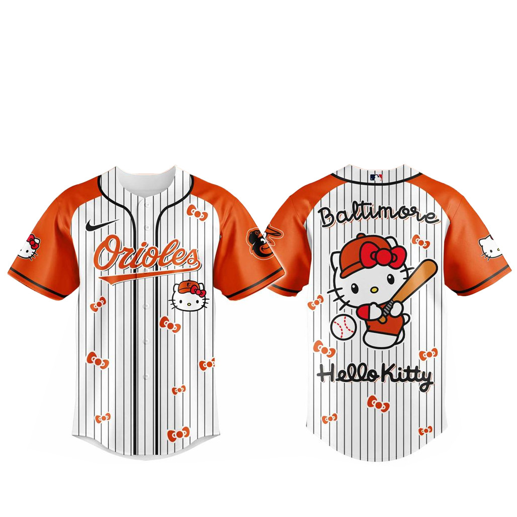 Baltimore Orioles x Hello Kitty 2026 And Sanrio World Baseball Jersey 1 - Unicasport Baltimore Orioles x Hello Kitty 2026 And Sanrio World Baseball Jersey