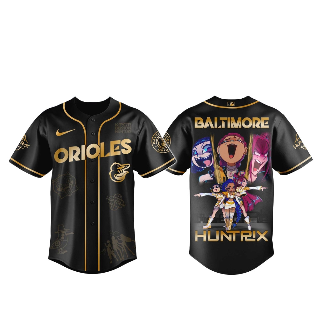 Baltimore Orioles x Kpop Demon Hunter 2026 Golden Baseball Jersey 1 - Unicasport Baltimore Orioles x Kpop Demon Hunter 2026 Golden Baseball Jersey
