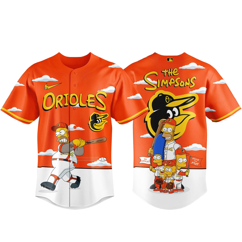 Baltimore Orioles x The Simpsons 2026 Major Gameday Baseball Jersey 1 - Unicasport Baltimore Orioles x The Simpsons 2026 Major Gameday Baseball Jersey