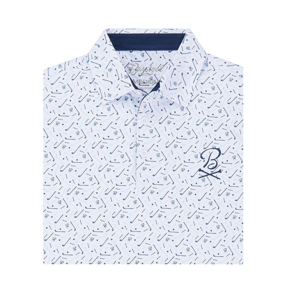 Barstool Merch Golf Pattern Polo Shirt Fore Play Golf Apparel Weekend Golfer Gift
