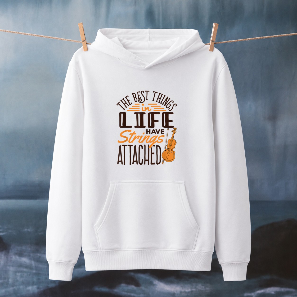 Best Things In Life Have Strings Attached Violin Player Hoodie