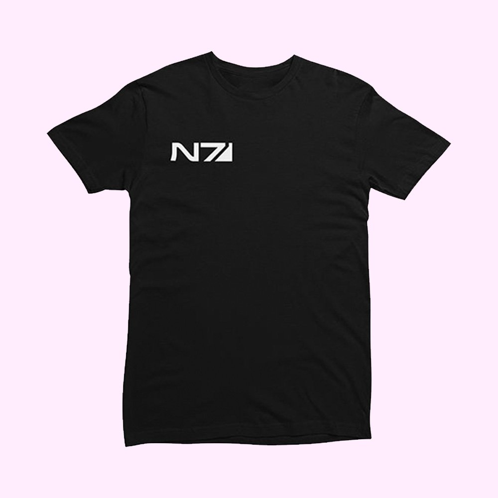 Bioware Merch Mass Effect N7 Stealth Shirt Sci Fi Gaming Apparel Mass Effect Players Attire