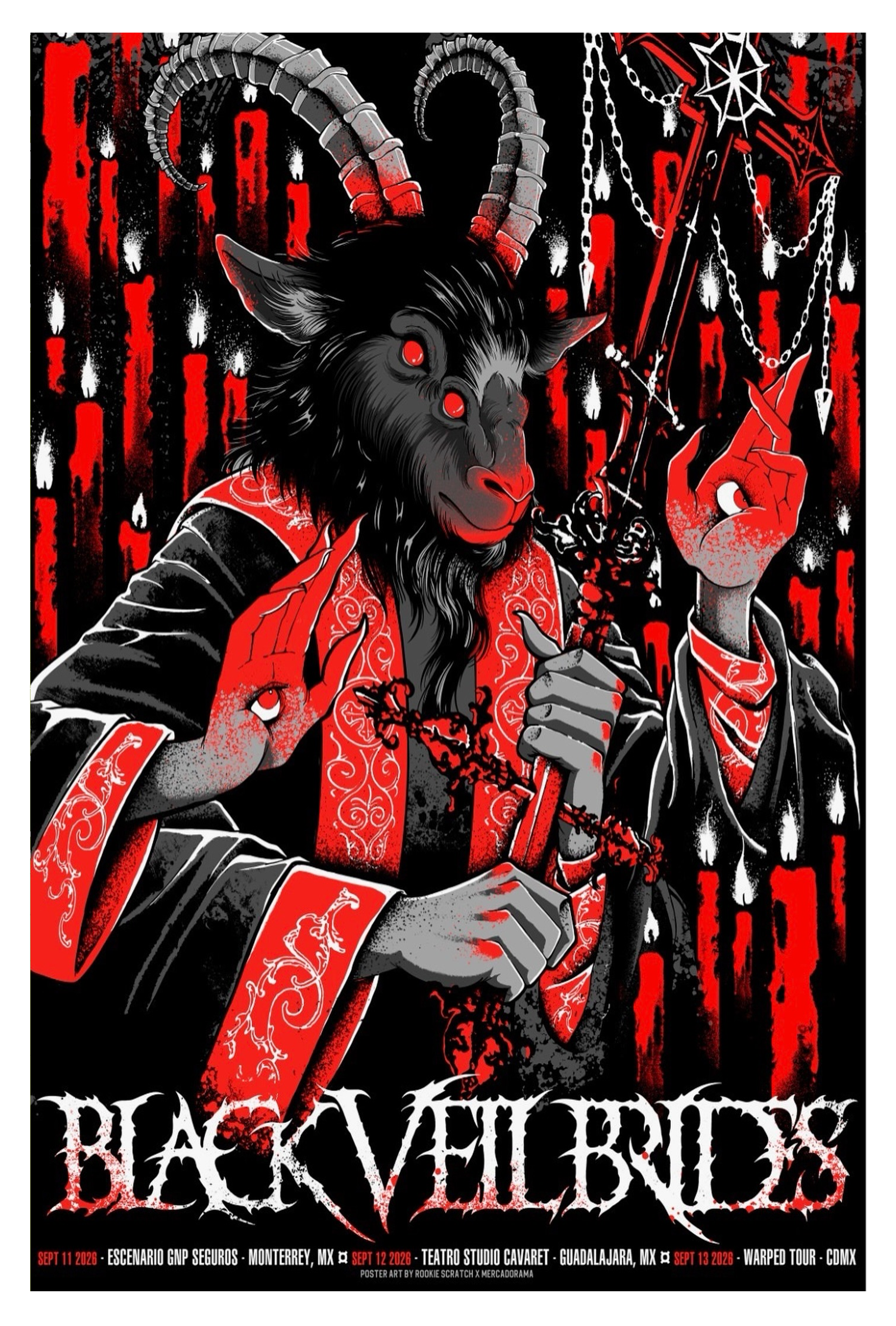 Black Veil Brides Mexico 2026 Poster Merch 1 - merchtourboutique black veil brides mexico 2026 poster merch IWdbA - merchtourboutique
