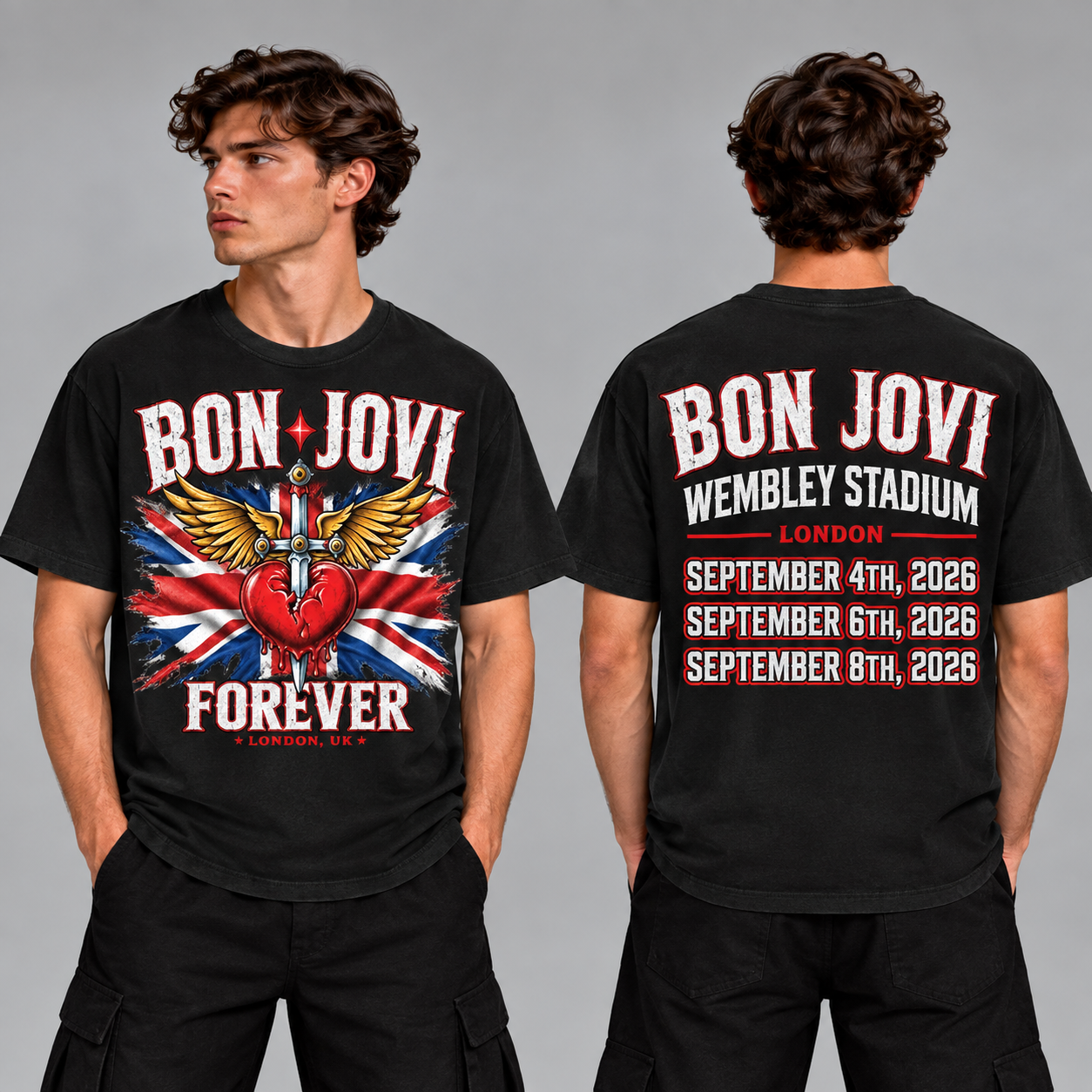 Bon Jovi Sep 4-6 2026 Forever Tour London UK Shirt Merch Exclusive 3 - merchtourboutique Bon Jovi Sep 4–6 2026 Forever Tour London UK Shirt Merch Exclusive