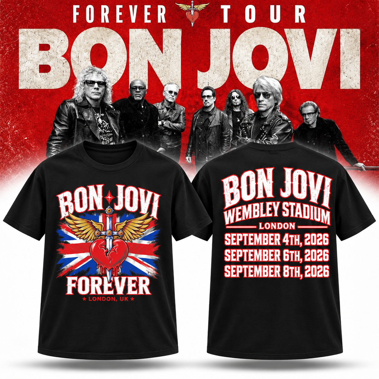 bon jovi wembley stadium london sep 6 2026 concert t shirt merch QukGy - merchtourboutique