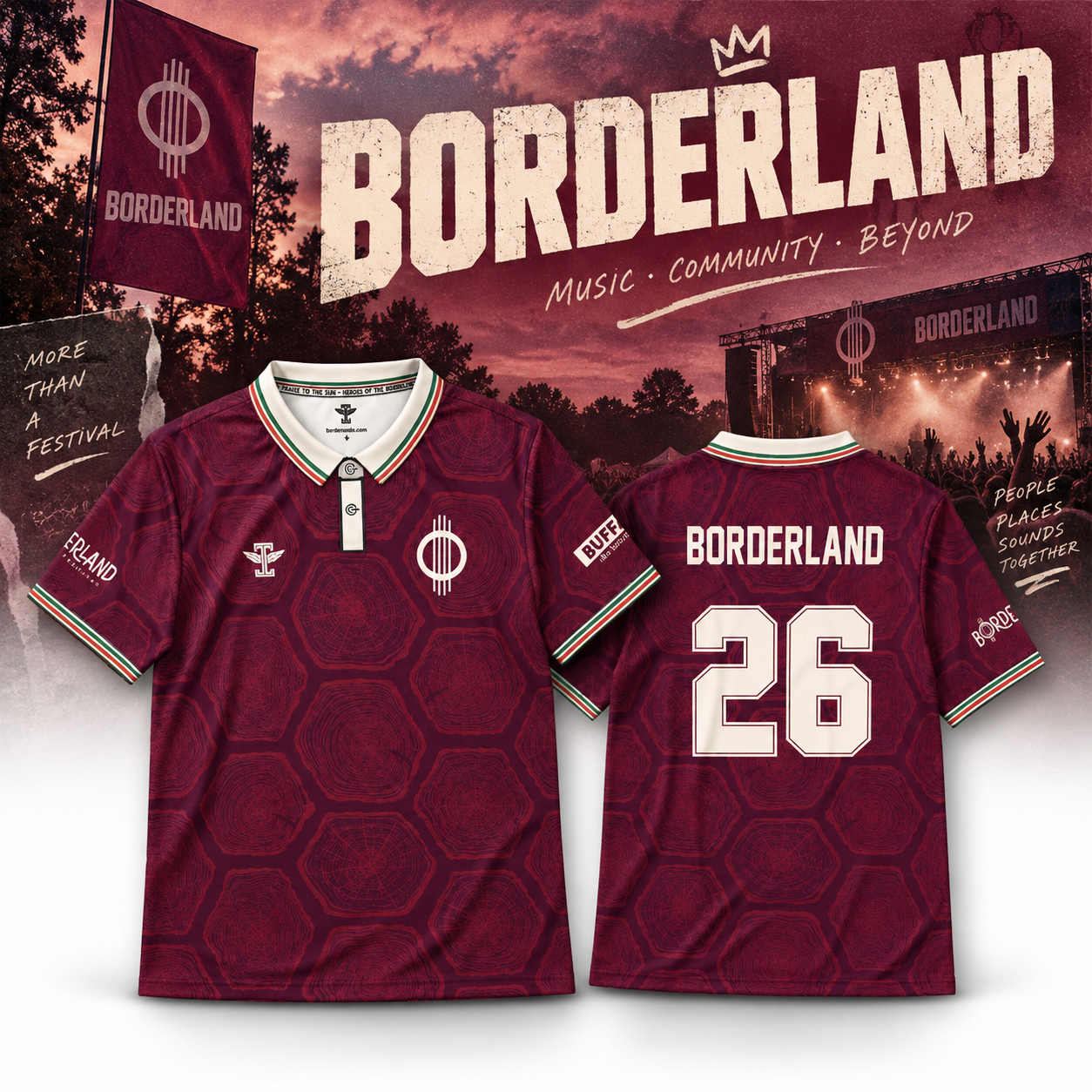 Borderland Festival x Buffalo Pro Soccer Knox Farm State Park in East Aurora, NY, September 18â€“20, 2026 Jersey Merch
