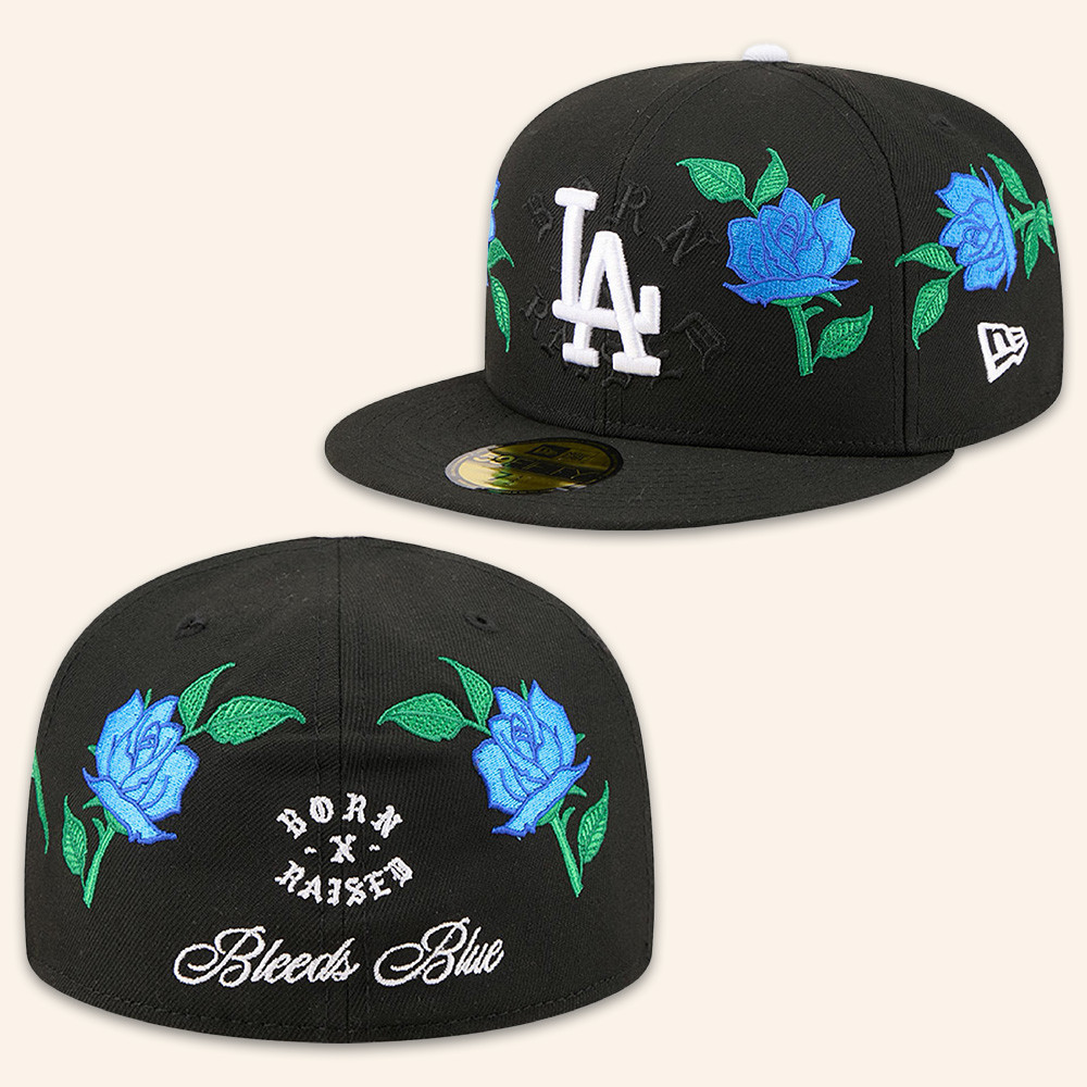Born X Raised Dodgers Merch Roses Snapback Hat Retro Dodgers Cap Gifts For Boyfriend