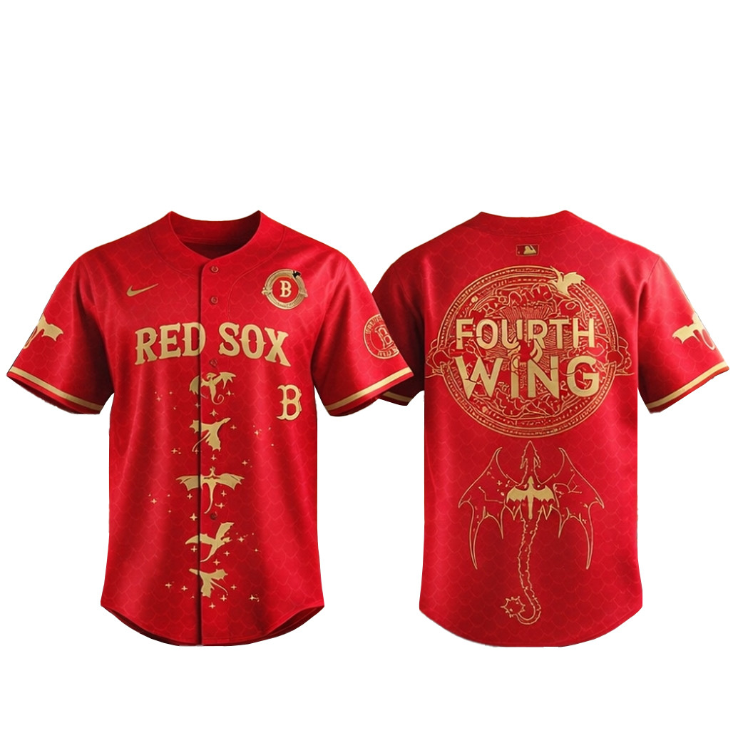 Bos Red Sox x Fourth Wing Book Series Night 2026 Baseball Jersey 1 - Unicasport Bos Red Sox x Fourth Wing Book Series Night 2026 Baseball Jersey