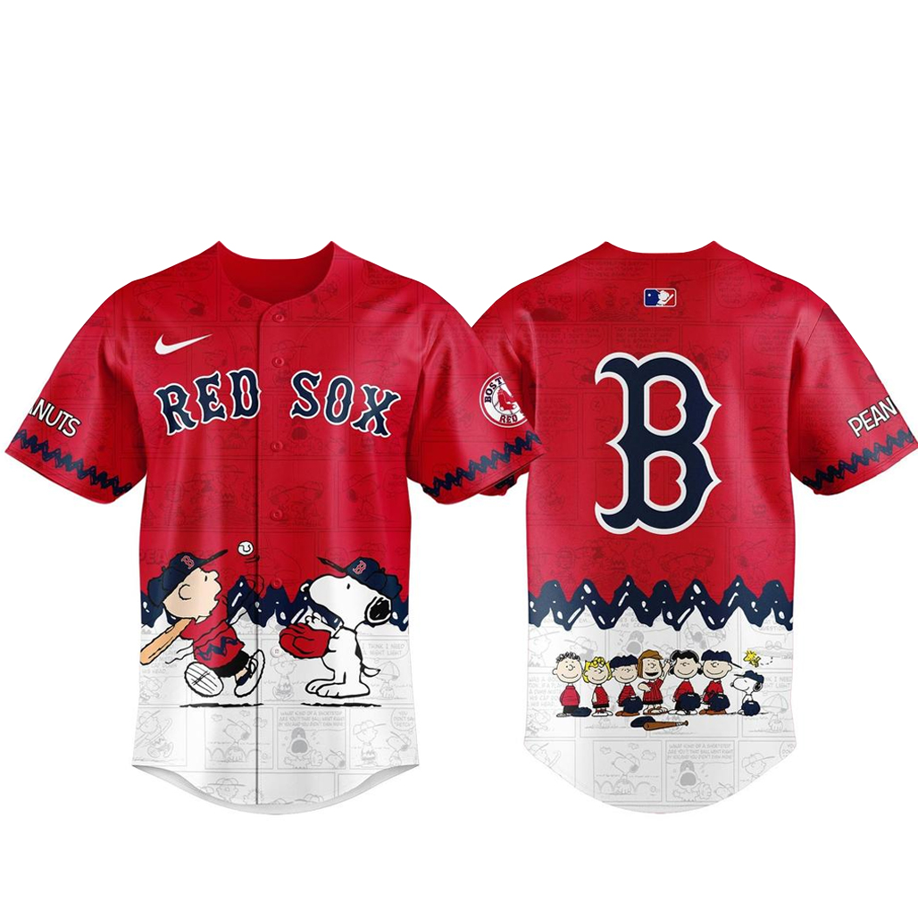 Boston Red Sox Peanuts Day 2026 Gameday Celebration Baseball Jersey 1 - Unicasport Boston Red Sox Peanuts Day 2026 Gameday Celebration Baseball Jersey