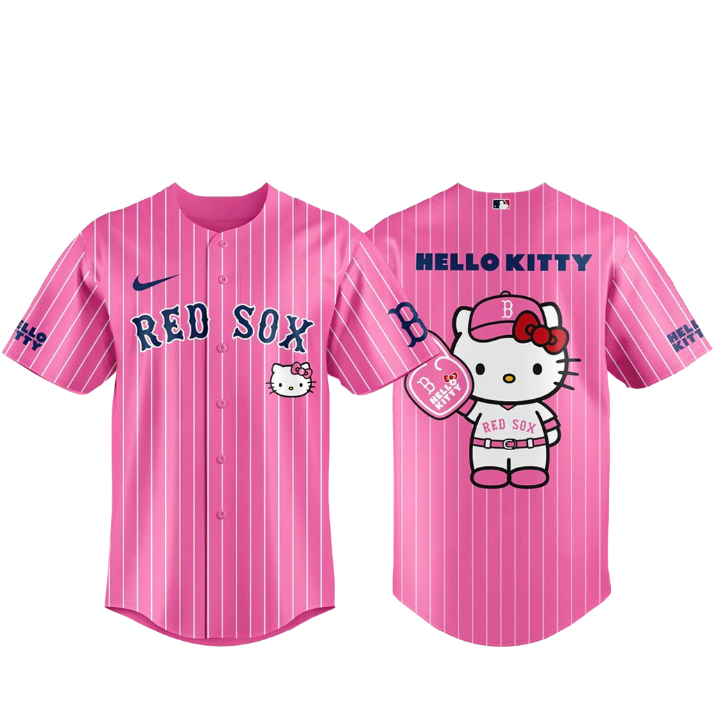 Boston Red Sox x Hello Kitty 2026 Pink Baseball Jersey 1 - Unicasport Boston Red Sox x Hello Kitty 2026 Pink Baseball Jersey