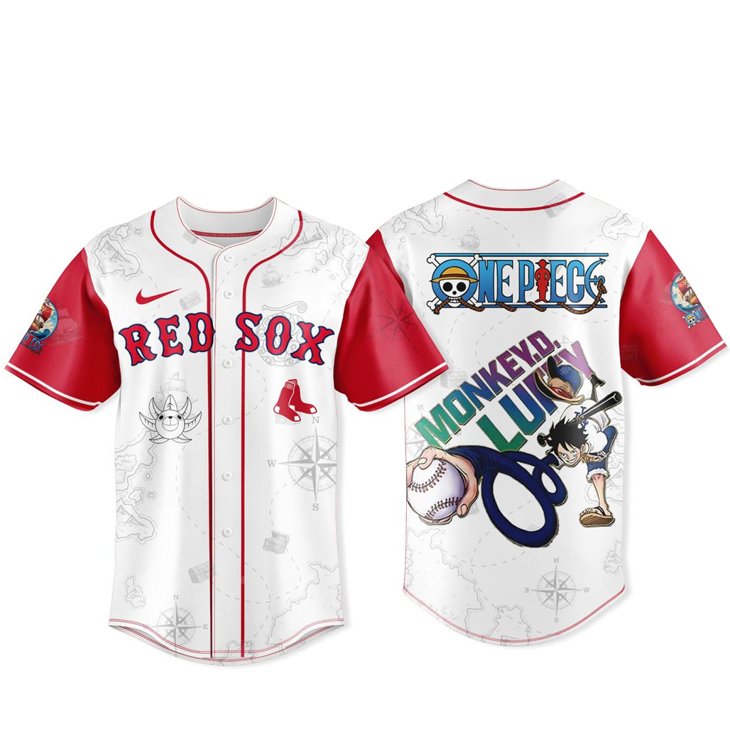 Boston Red Sox x One Piece Night 2026 Baseball Jersey Version 3
