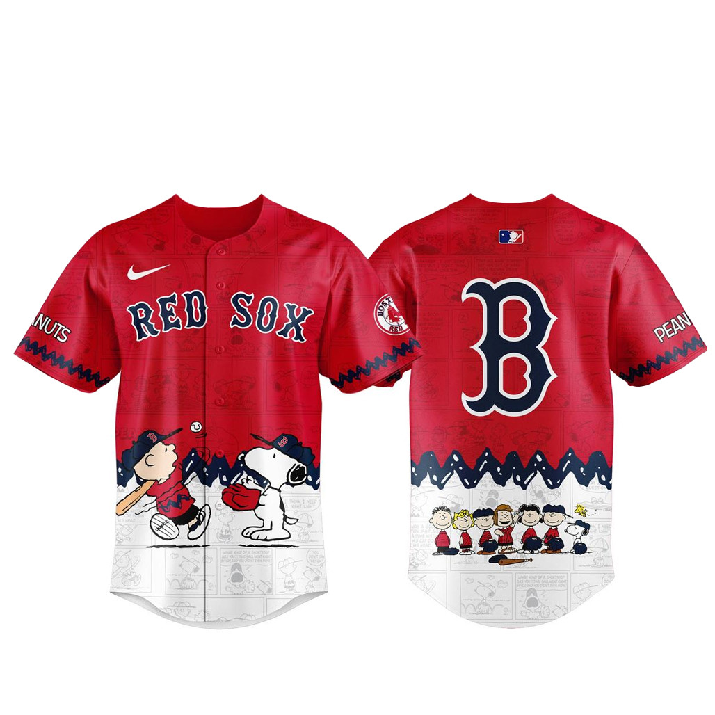 Boston Red Sox x Peanuts Night 2026 Baseball Jersey 1 - Unicasport Boston Red Sox x Peanuts Night 2026 Baseball Jersey