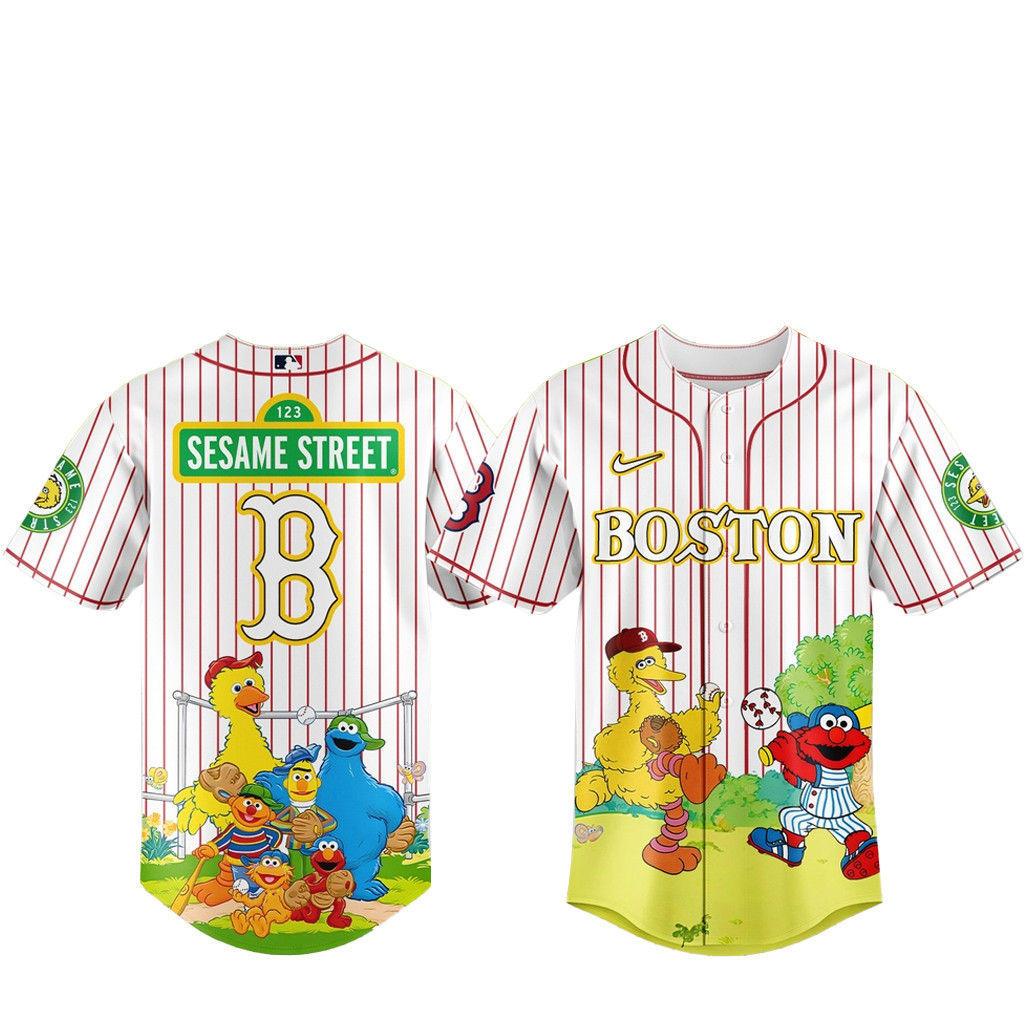 Boston Red Sox x Sesame Street Night Baseball Jersey 1 - Unicasport Boston Red Sox x Sesame Street Night Baseball Jersey