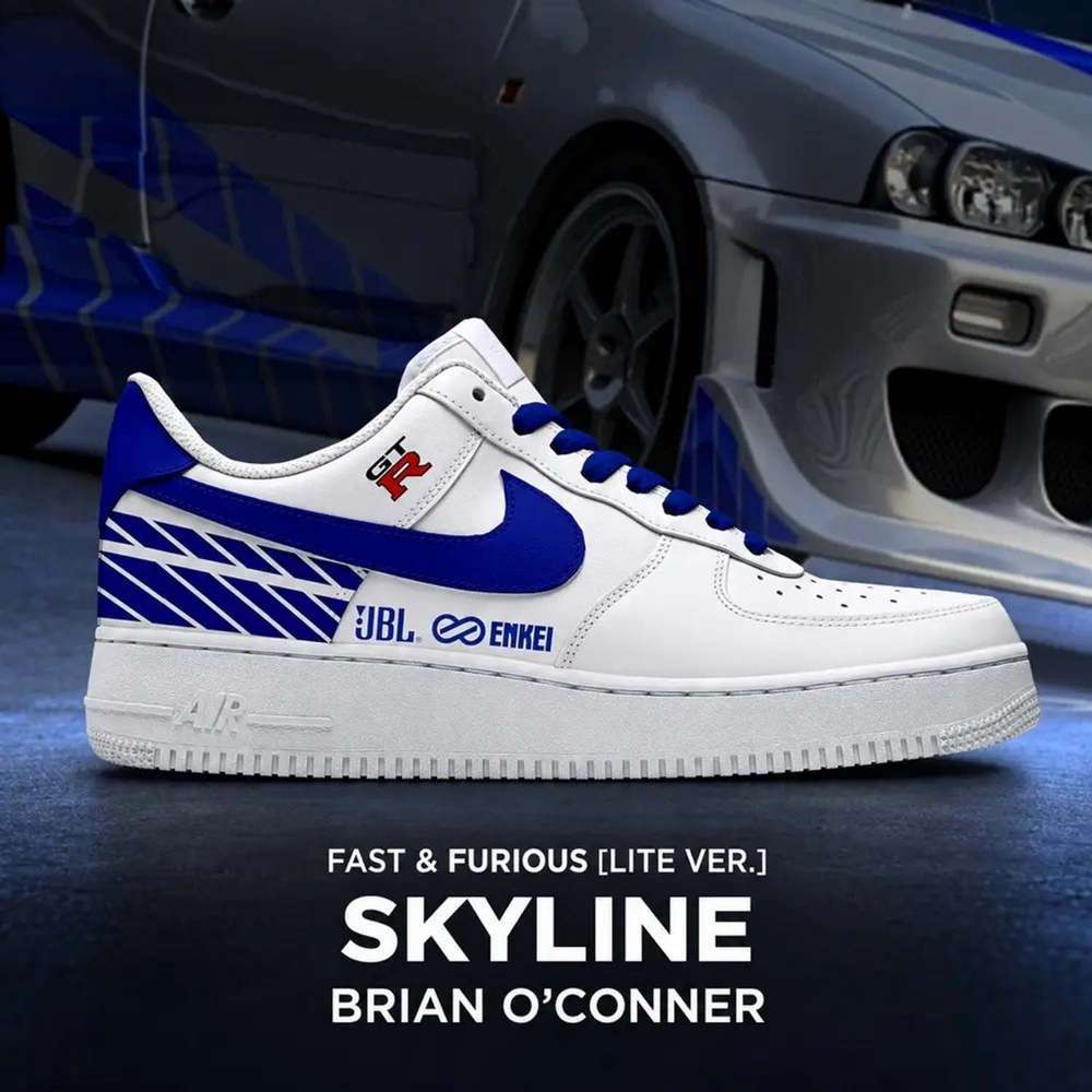 Brian O'Conner Skyline Fast And Furious Low Top Shoes Brian O'Conner Merch Gifts For Him