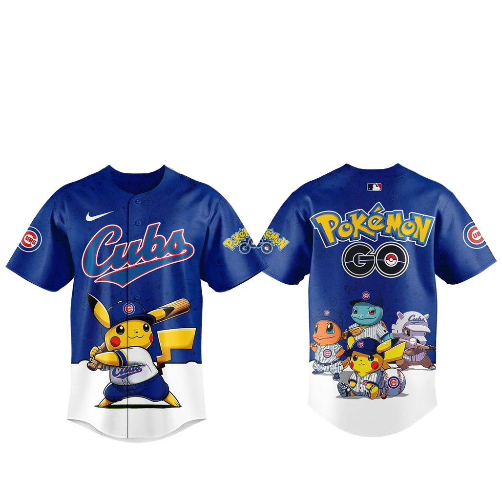 Chicago Cubs Pokemon Go Night 2026 Baseball Jersey 1 - Unicasport Chicago Cubs Pokemon Go Night 2026 Baseball Jersey