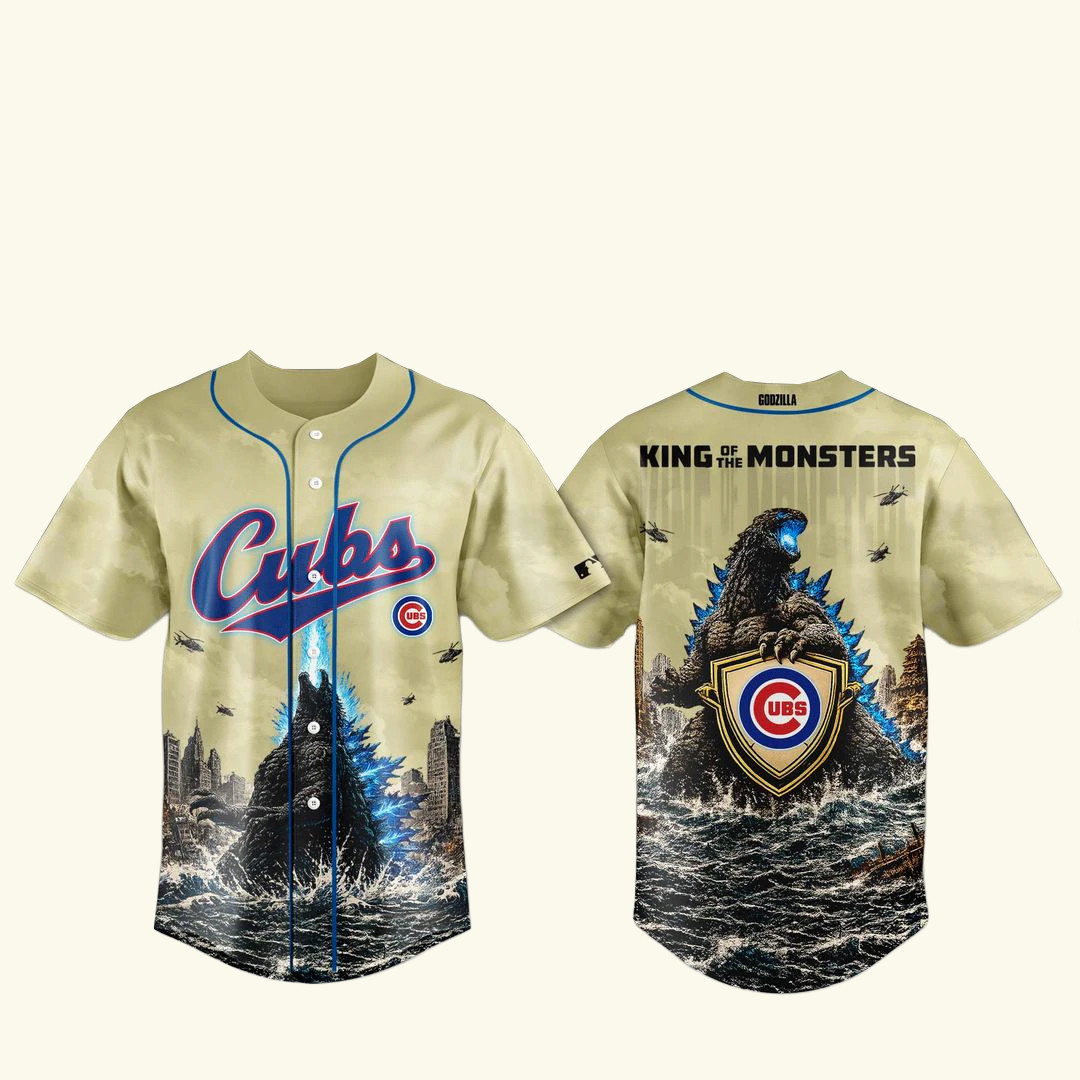 Chicago Cubs x Godzilla 2026 King Of The Monsters Baseball Jersey 1 - Unicasport Chicago Cubs x Godzilla 2026 King Of The Monsters Baseball Jersey
