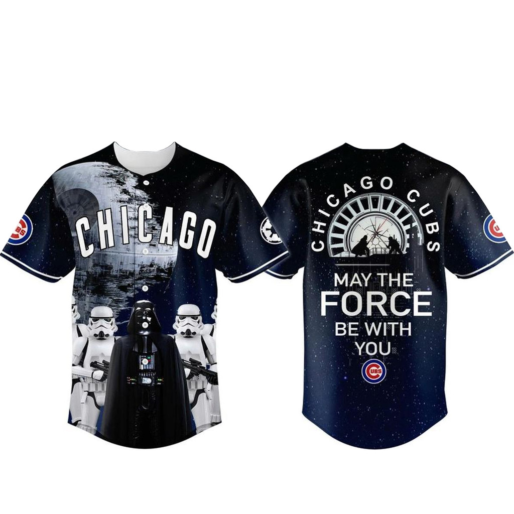 Chicago Cubs x Star Wars Night 2026 May The Force Be With You Baseball Jersey 1 - Unicasport Chicago Cubs x Star Wars Night 2026 May The Force Be With You Baseball Jersey
