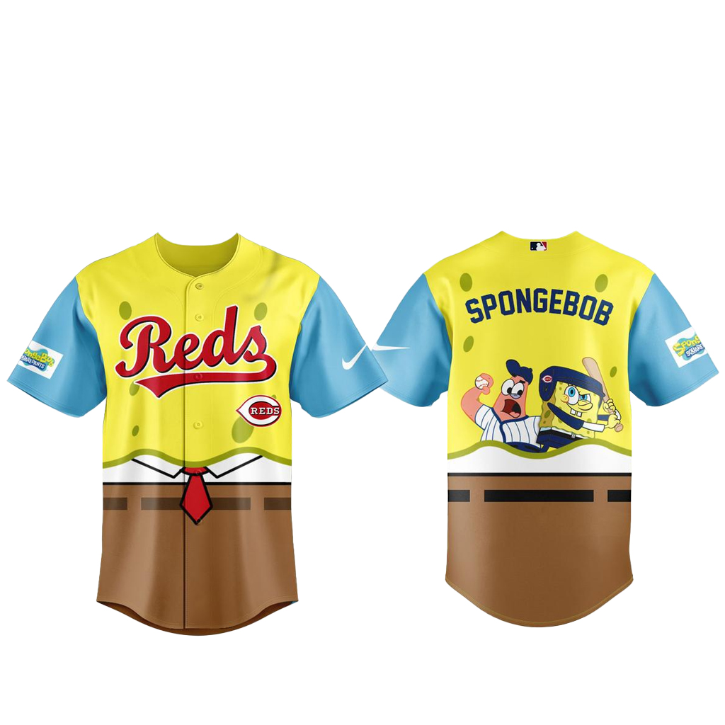 Cincinnati Reds SpongeBob Night Baseball Jersey 2026 1 - Unicasport Cincinnati Reds SpongeBob Night Baseball Jersey 2026