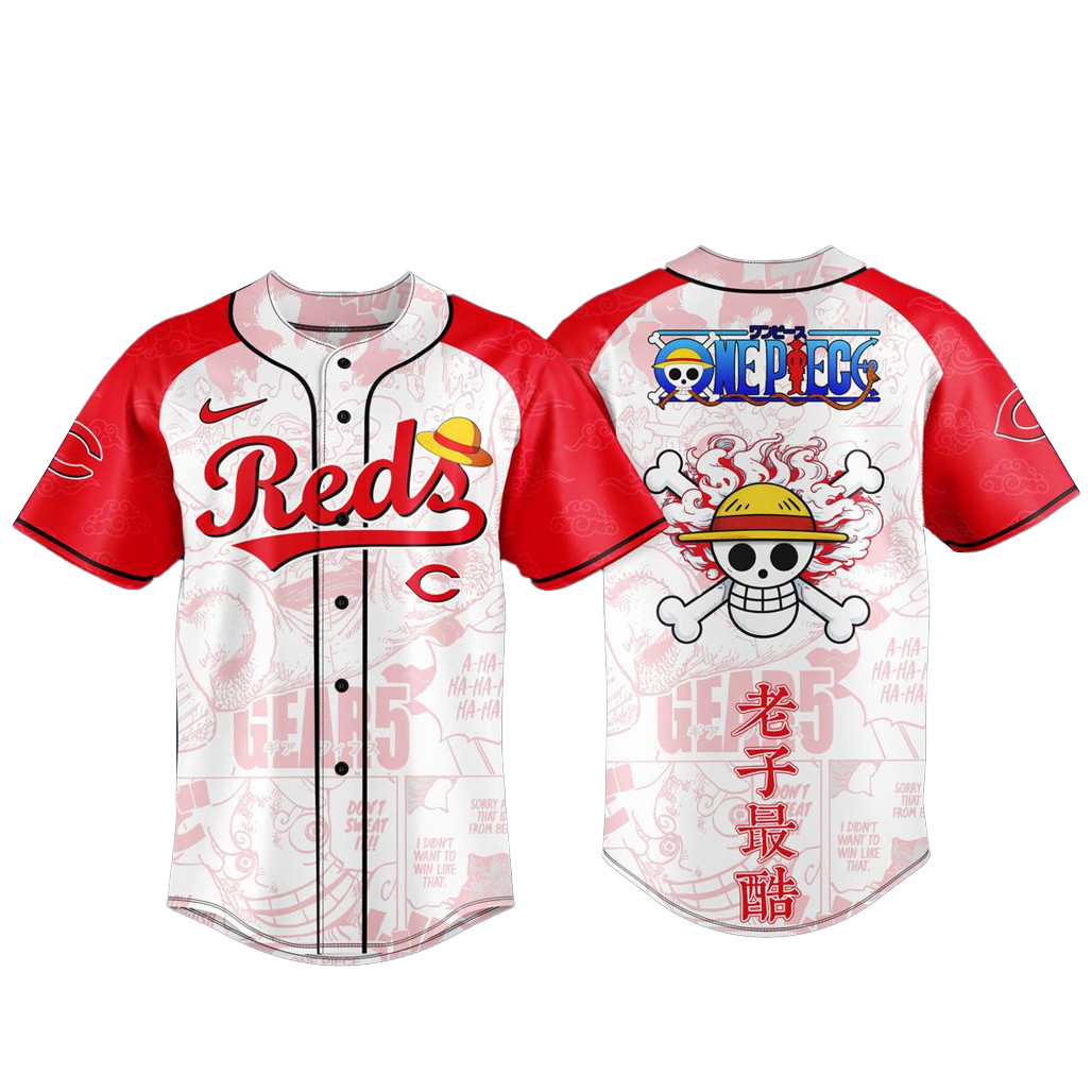 Cincinnati Reds x One Piece Night 2026 Baseball Jersey 1 - Unicasport Cincinnati Reds x One Piece Night 2026 Baseball Jersey