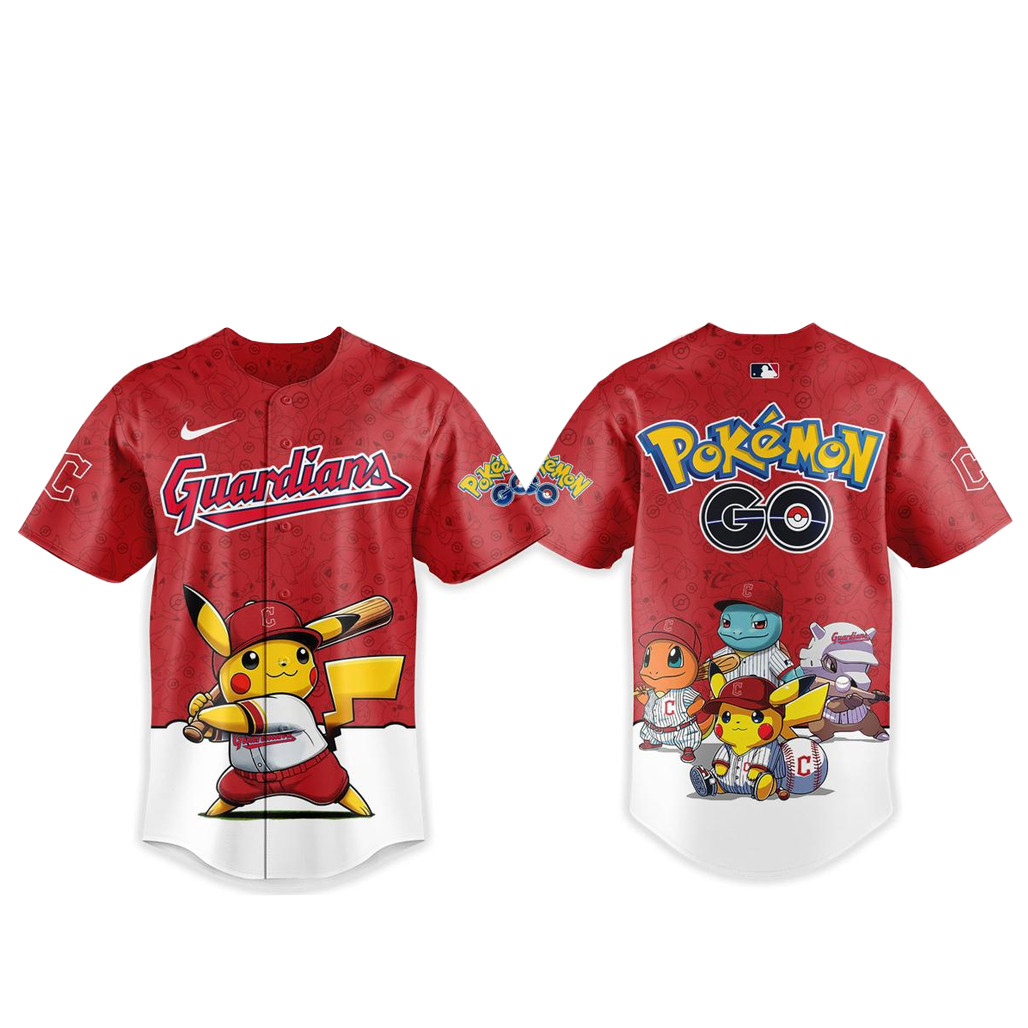 Cleveland Guardians Pokemon Go Night 2026 Baseball Jersey 1 - Unicasport Cleveland Guardians Pokemon Go Night 2026 Baseball Jersey