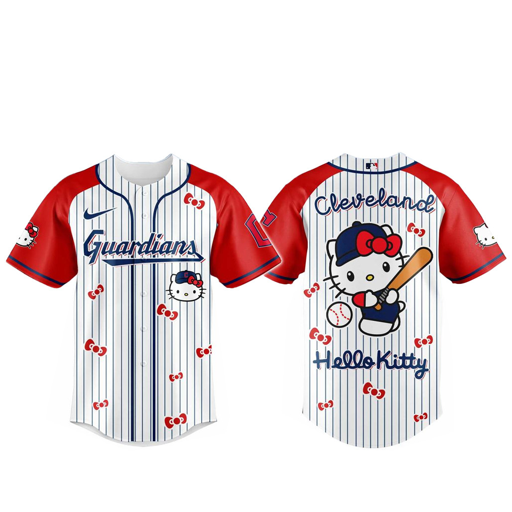 Cleveland Guardians x Hello Kitty 2026 And Sanrio World Baseball Jersey