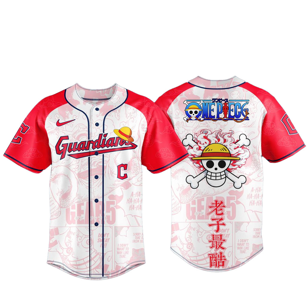 Cleveland Guardians x One Piece Night 2026 Baseball Jersey 1 - Unicasport Cleveland Guardians x One Piece Night 2026 Baseball Jersey
