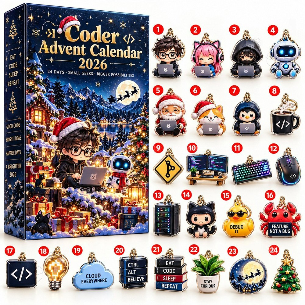 Coder Christmas Advent Calendar Engineer Xmas Calendar Countdown Xmas Gifts For Coder