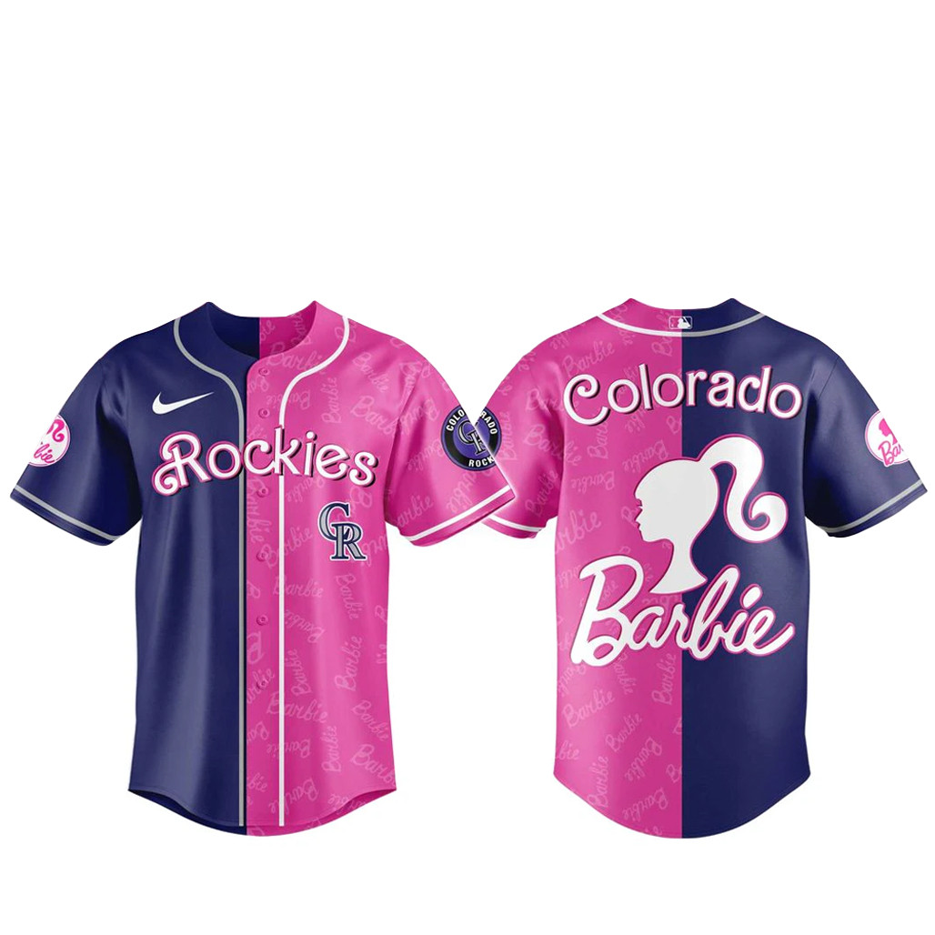 Colorado Rockies x Barbie Night Game 2026 Baseball Jersey 1 - Unicasport Colorado Rockies x Barbie Night Game 2026 Baseball Jersey
